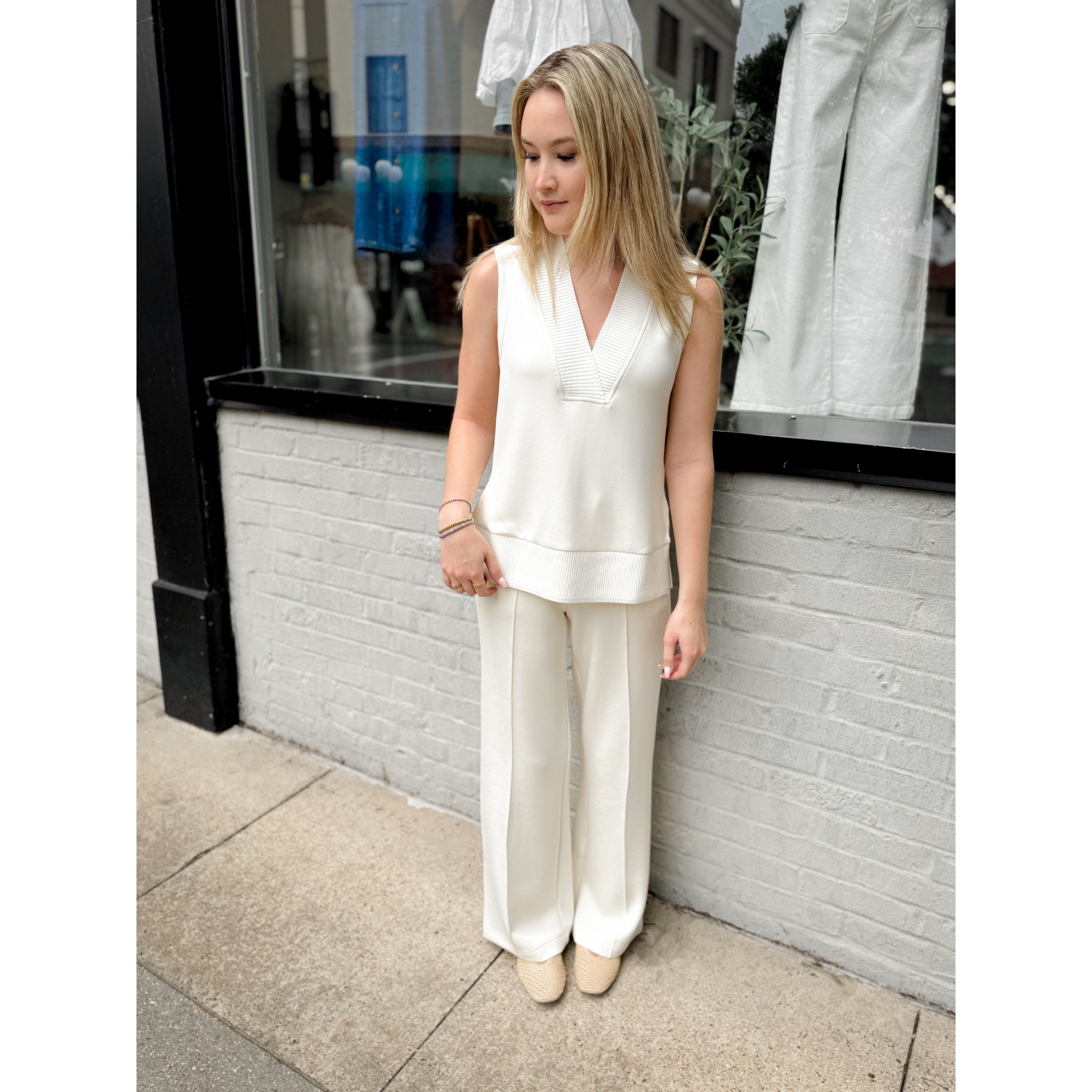 Wide Leg Pant 30 | Pristine - Joanna A. Boutique