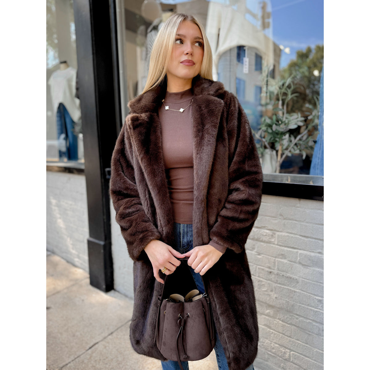 Ronan Mock Top | Brown - Joanna A. Boutique