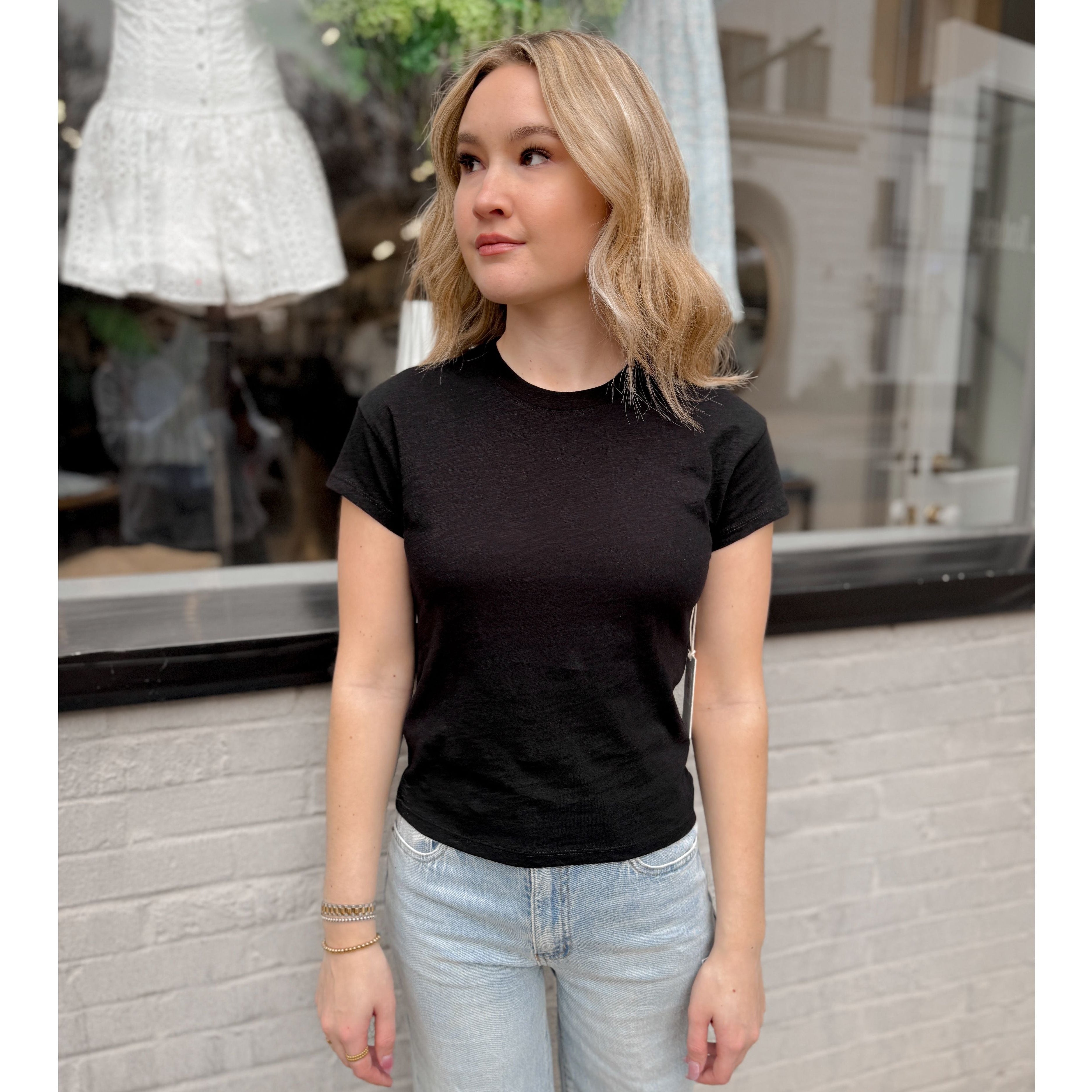 Z Supply Modern Slub Tee | Black - Joanna A. Boutique