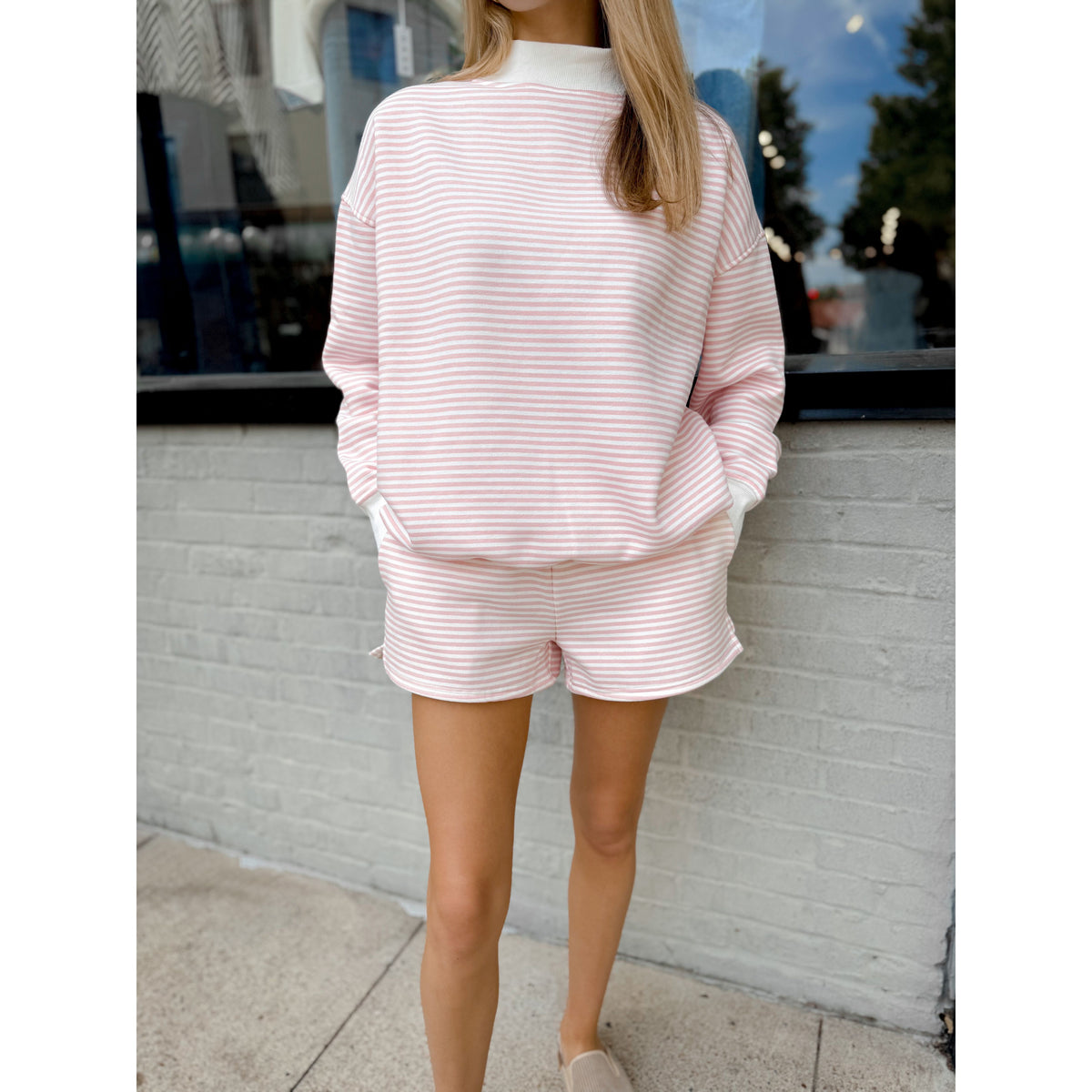 Gracyn Striped Short | Pink