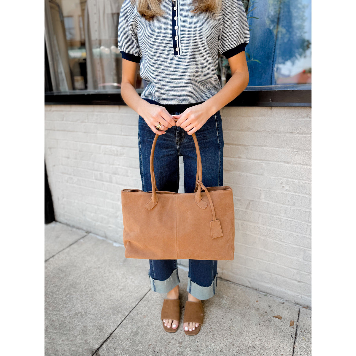 Irene Suede Shoulder Bag - Joanna A. Boutique