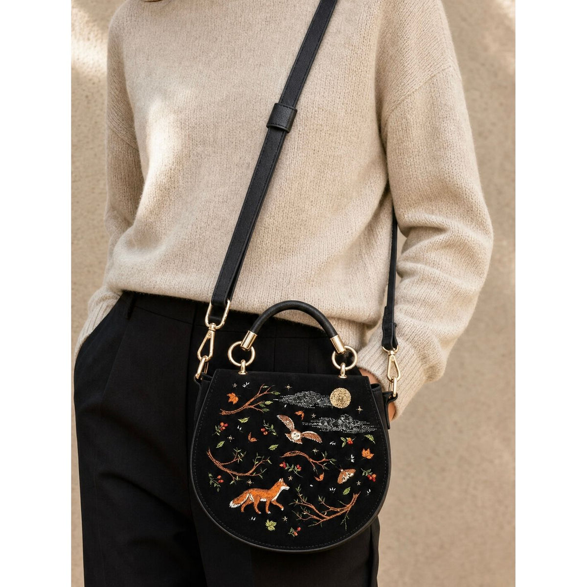 Fox & Owl Handle Bag - Joanna A. Boutique