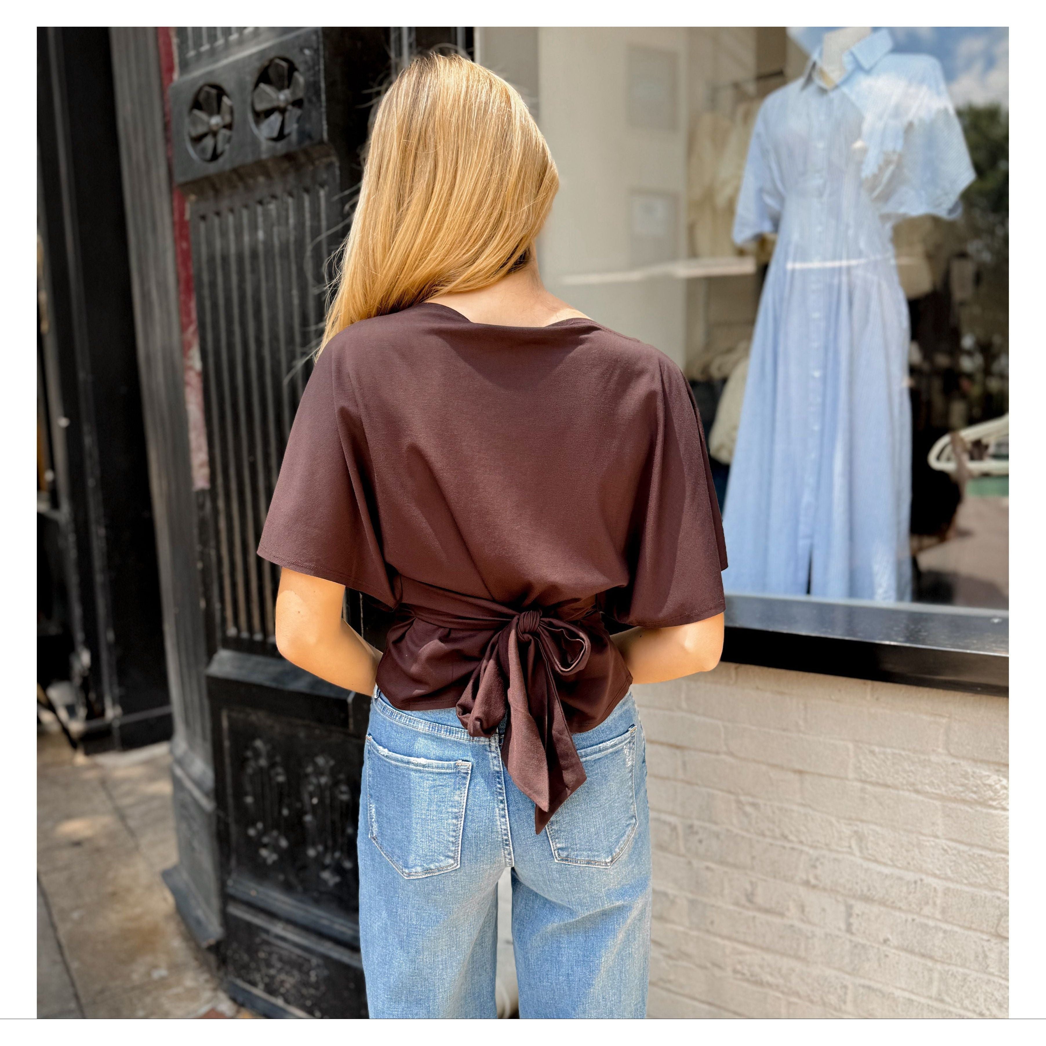 Lillian Top | Brown - Joanna A. Boutique