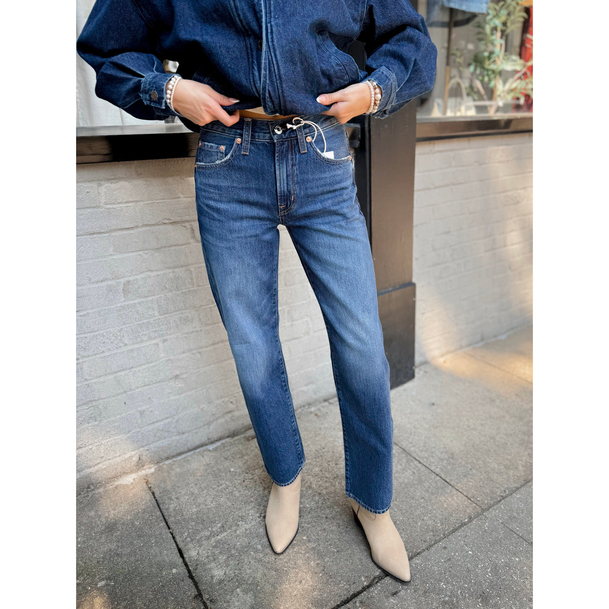 Lexi Bowed Straight Jean | Moonwave