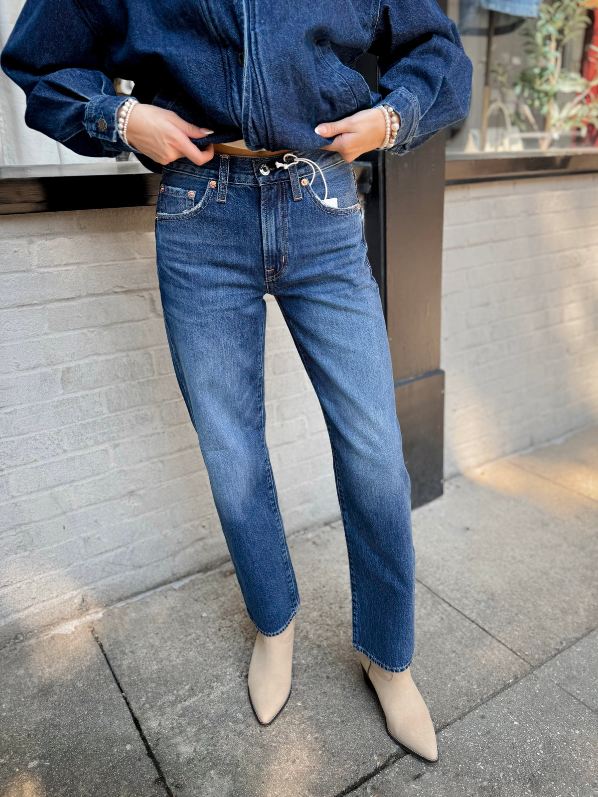 Lexi Bowed Straight Jean | Moonwave