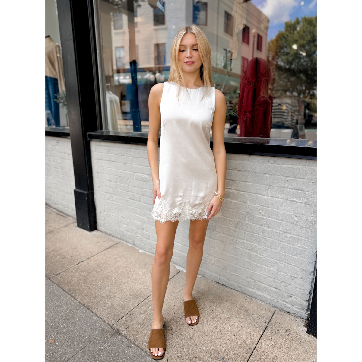 Meadow Muse Lace Mini Dress