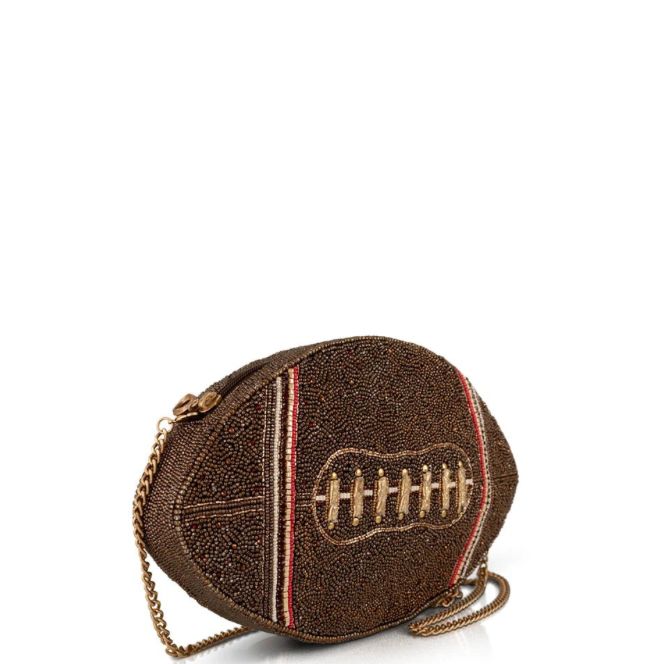 Huddle Up Beaded Football Bag - Joanna A. Boutique