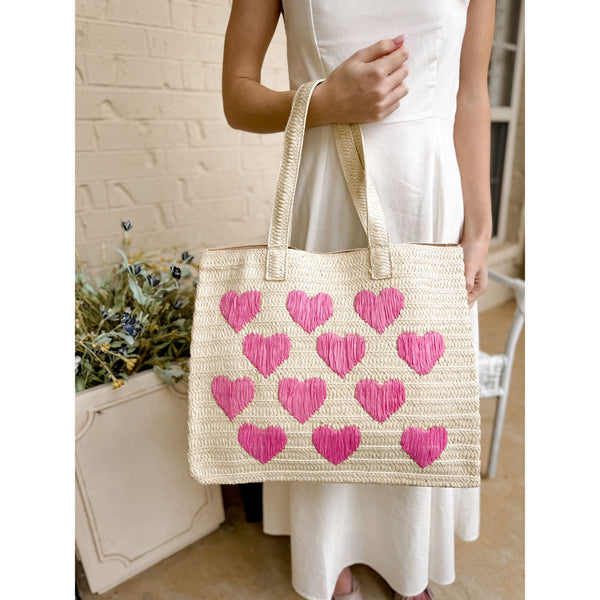 Francie Straw Tote | Ivory - Joanna A. Boutique