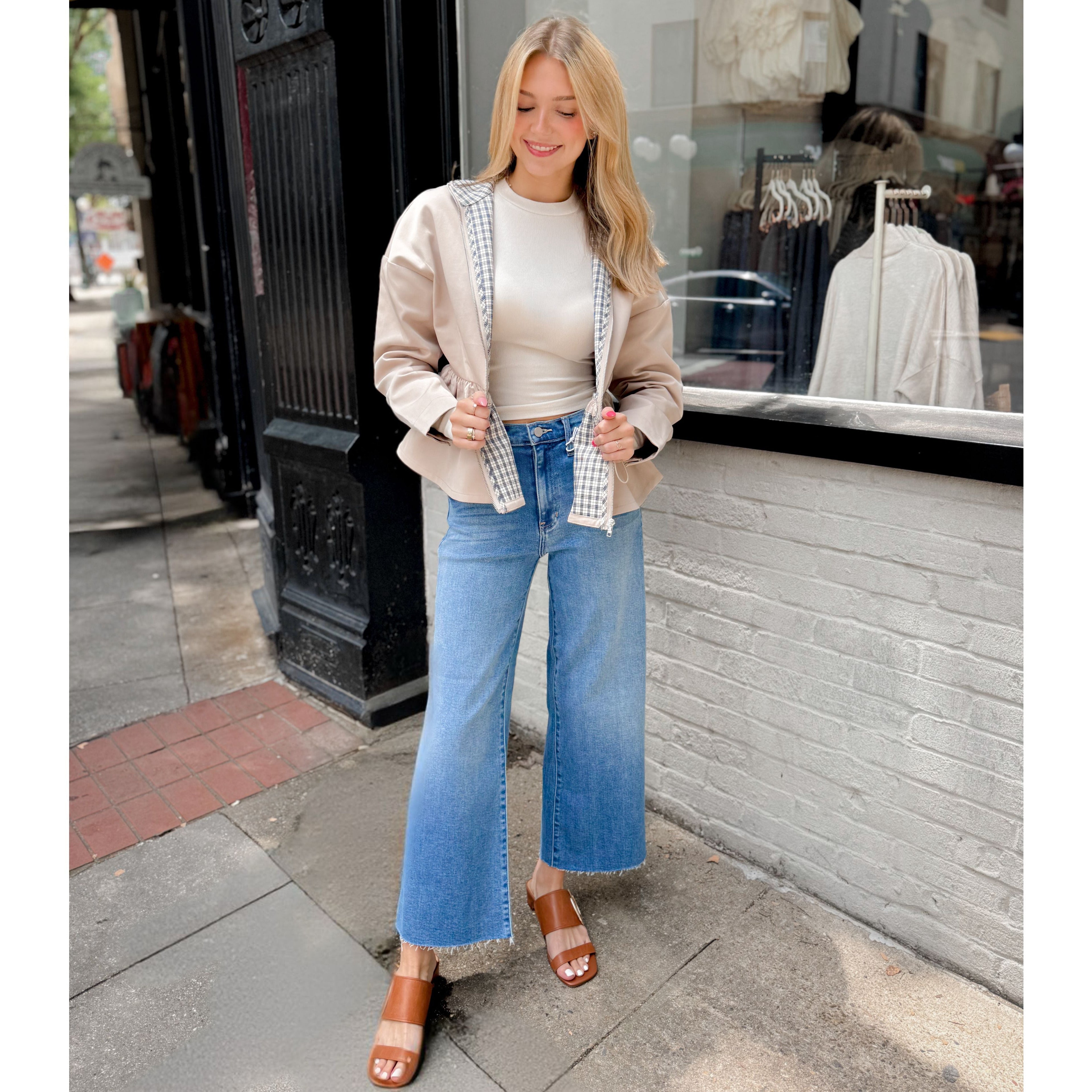 Cecilia Peplum Trench - Joanna A. Boutique