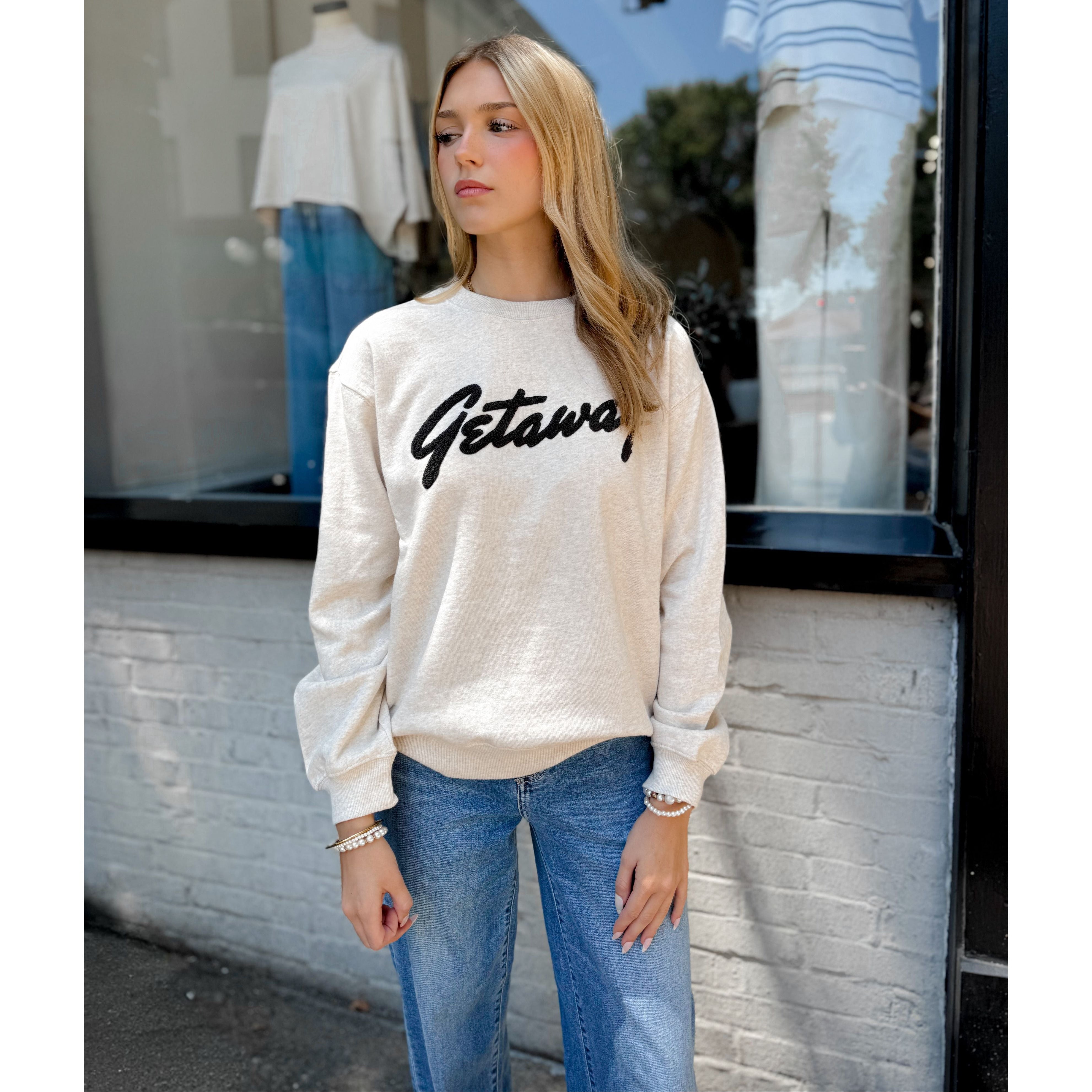 Getaway Boyfriend Sweatshirt - Joanna A. Boutique