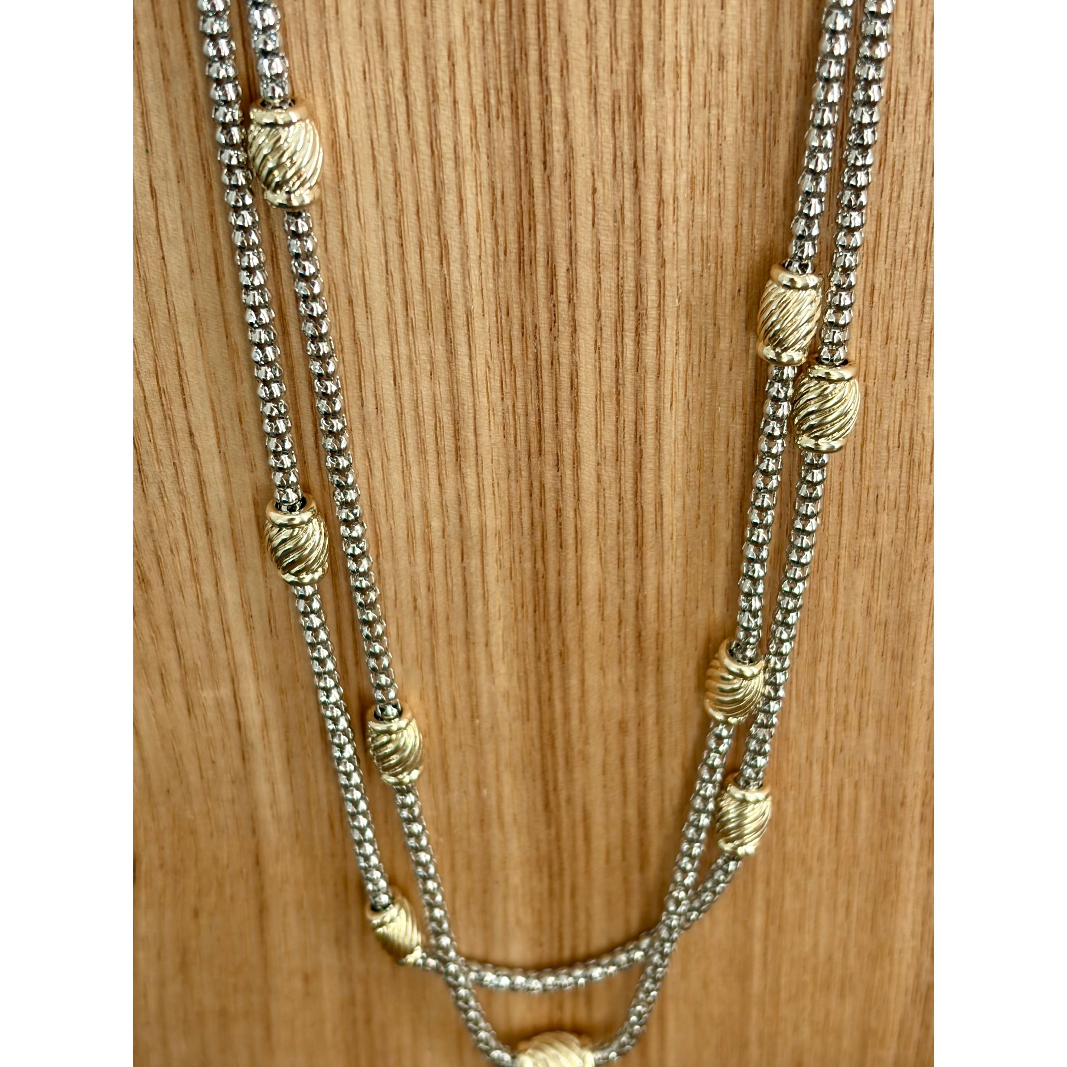 Golden Barrel Necklace - Joanna A. Boutique
