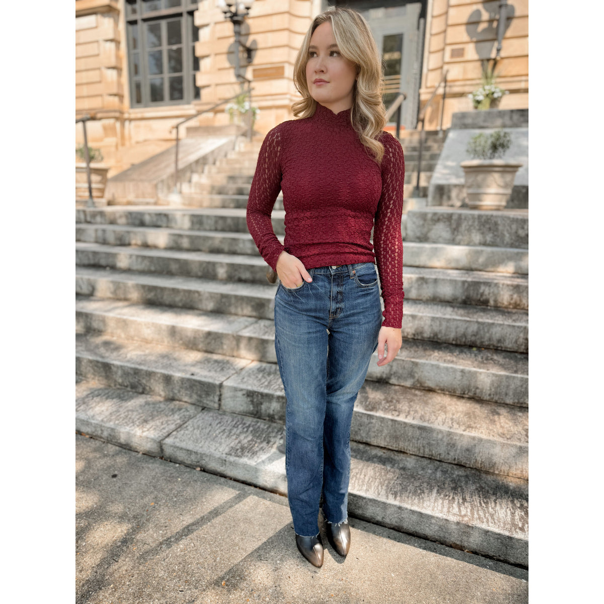 Merlot Muse Top - Joanna A. Boutique
