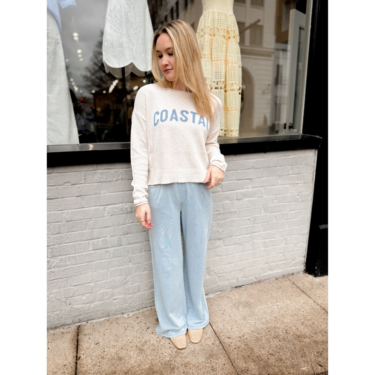 Entourage Knit Denim Pant - Joanna A. Boutique