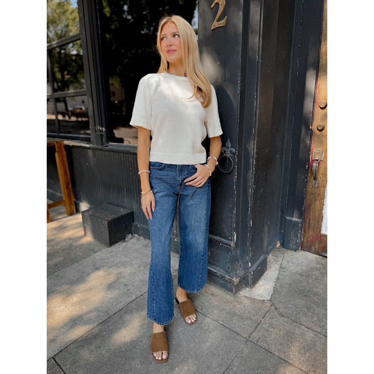 Avery Sweater Tee | Ivory