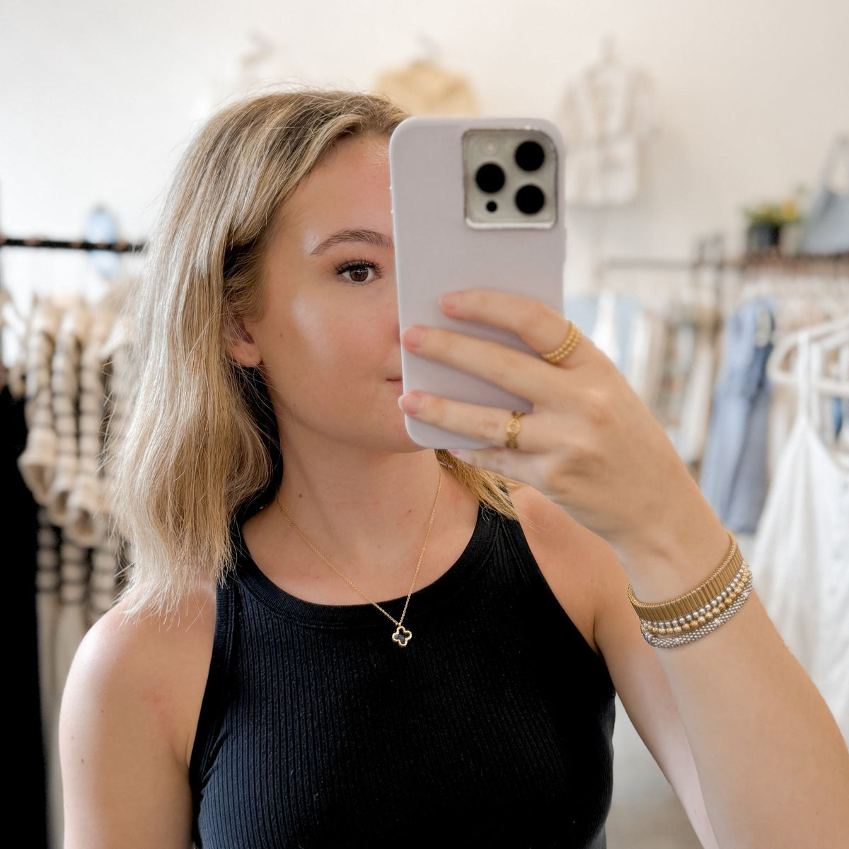 Clover Reversible Necklace - Joanna A. Boutique