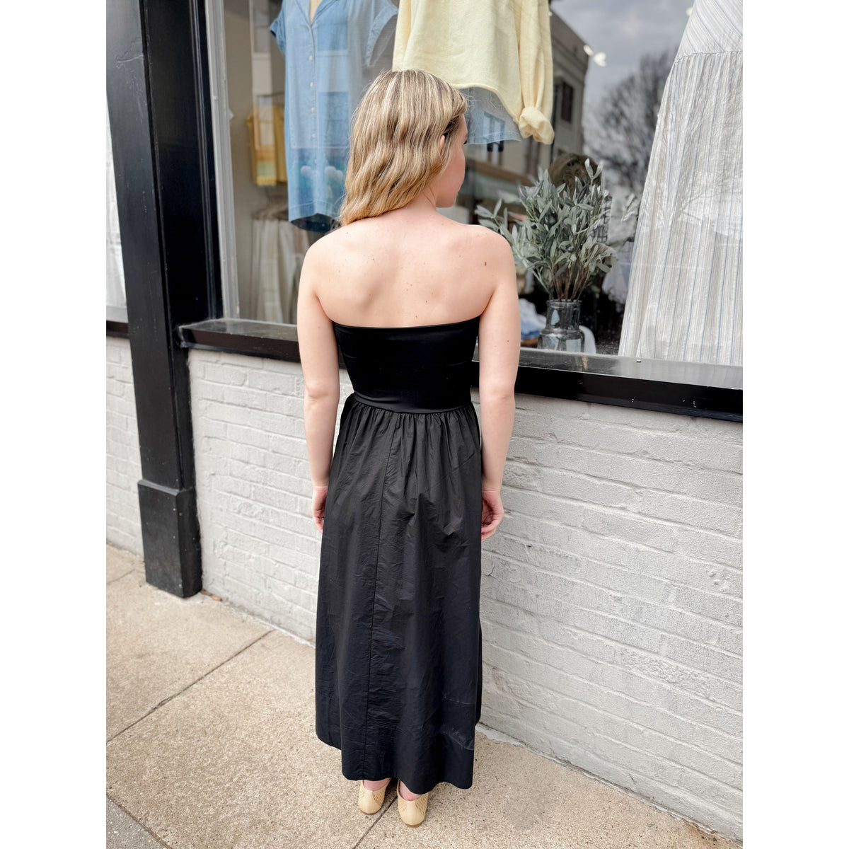 Sunsought Strapless Midi Dress - Joanna A. Boutique