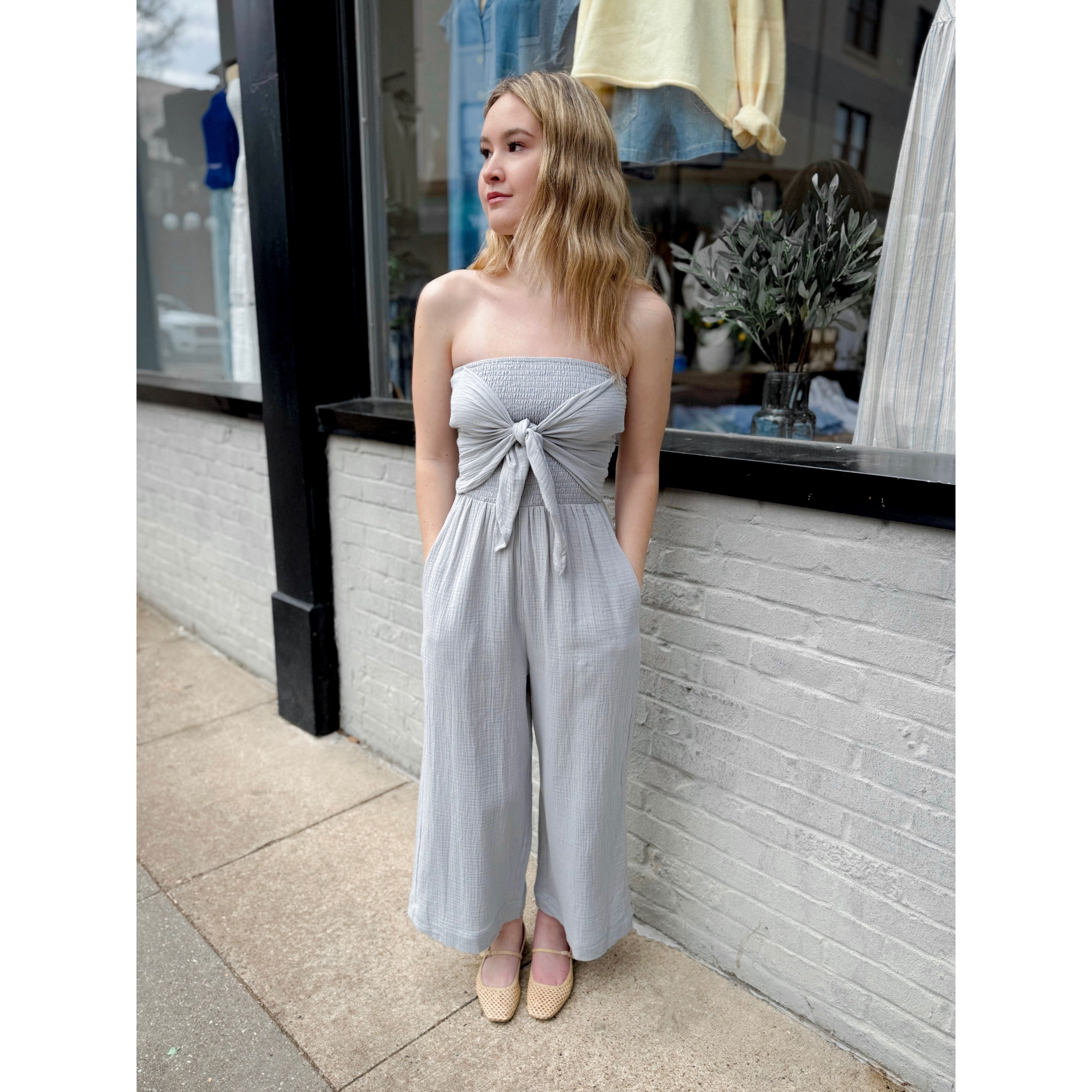 Claudine Jumpsuit | Sky - Joanna A. Boutique