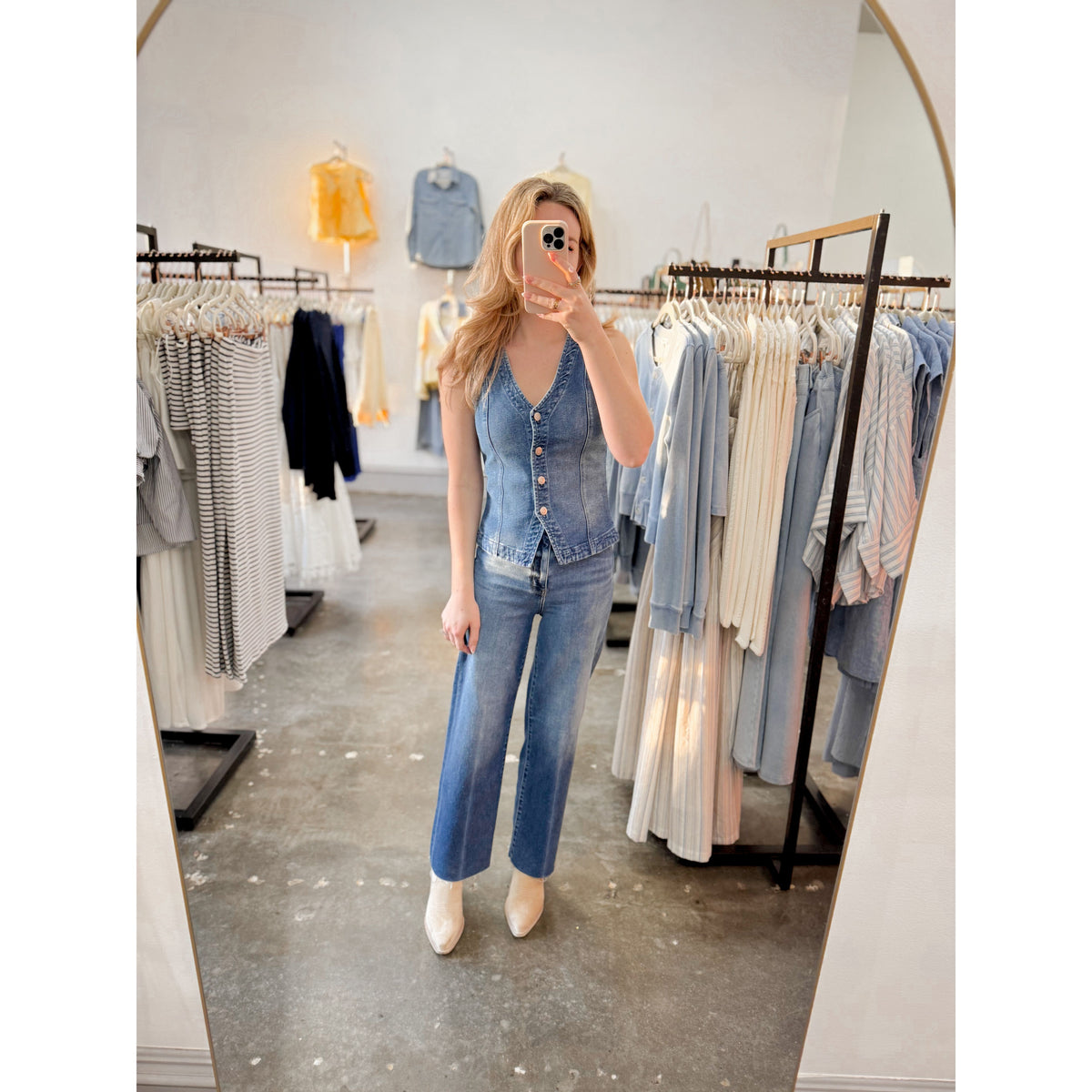 Porto Denim Vest - Joanna A. Boutique