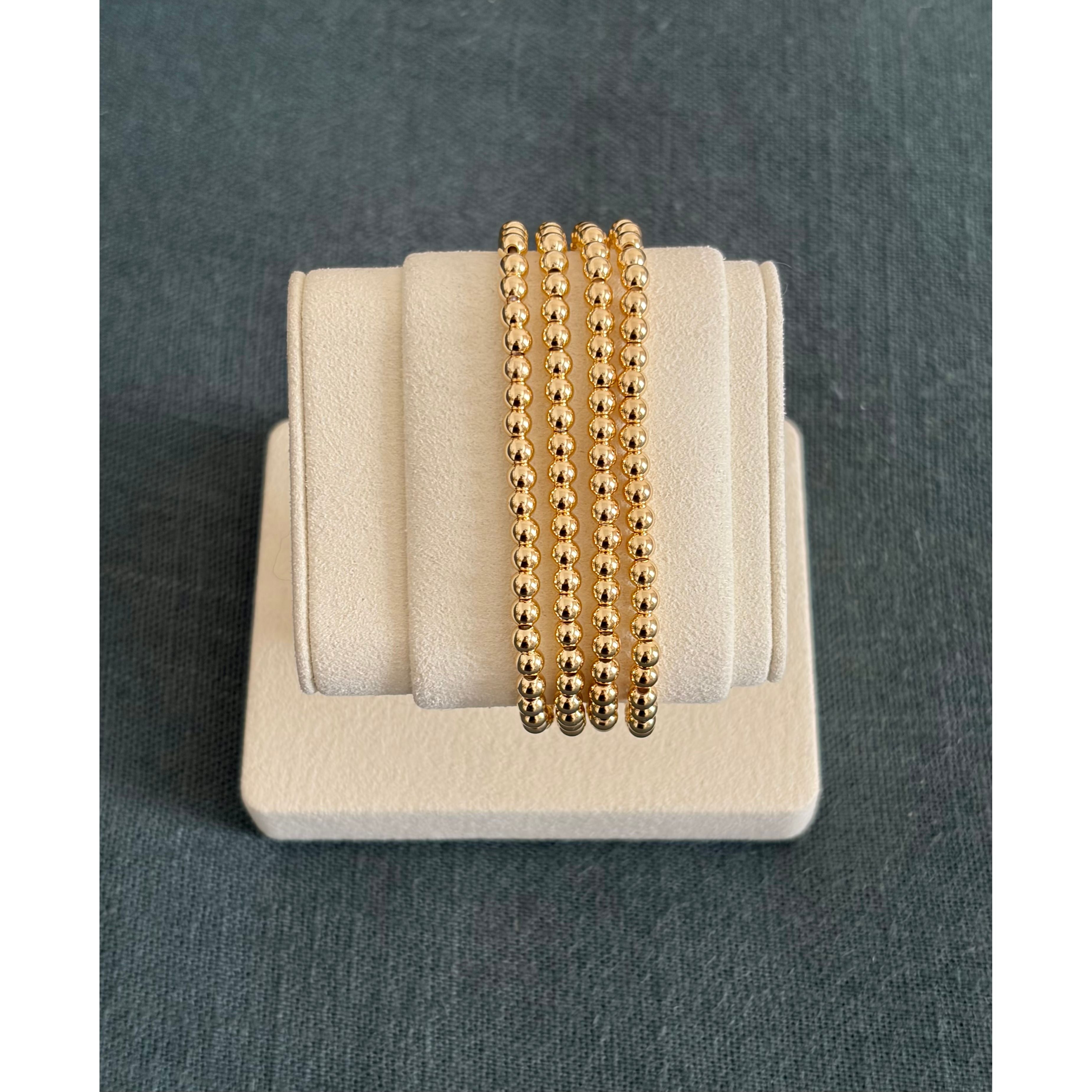 Kaia Beaded 4 Stack 14k Gold Dipped - Joanna A. Boutique