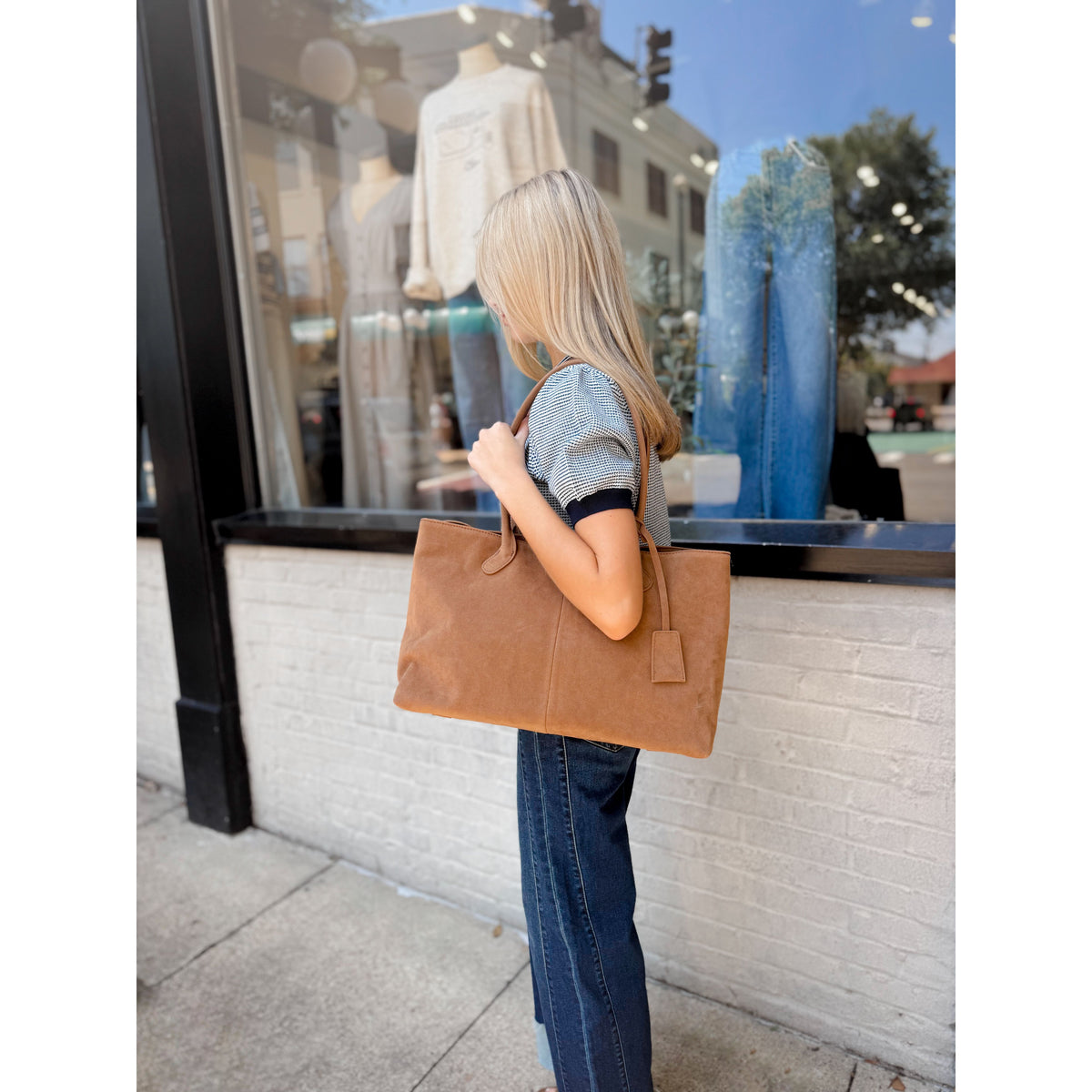 Irene Suede Shoulder Bag - Joanna A. Boutique