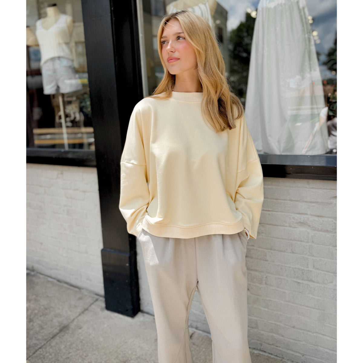 Julie Crewneck | Butter - Joanna A. Boutique