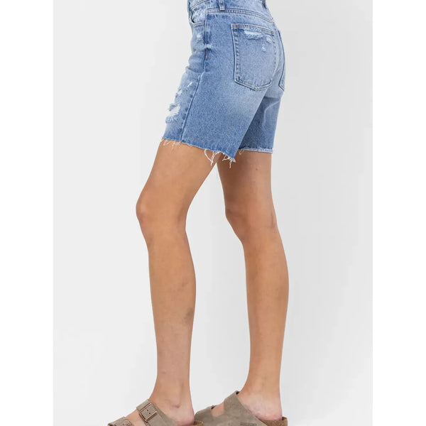 Miley Mid Rise Frayed Shorts - Joanna A. Boutique