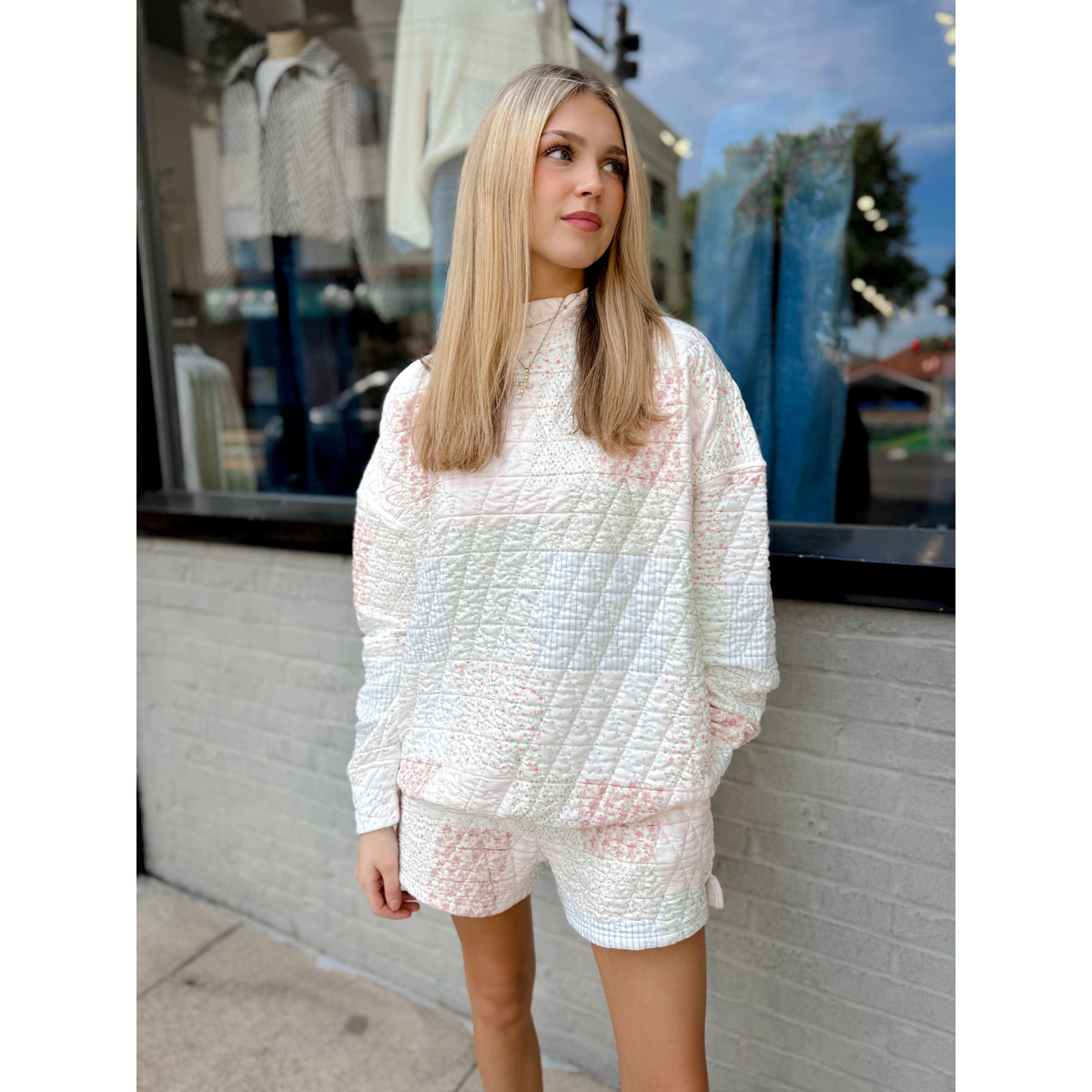 Lola Quilted Mockneck - Joanna A. Boutique