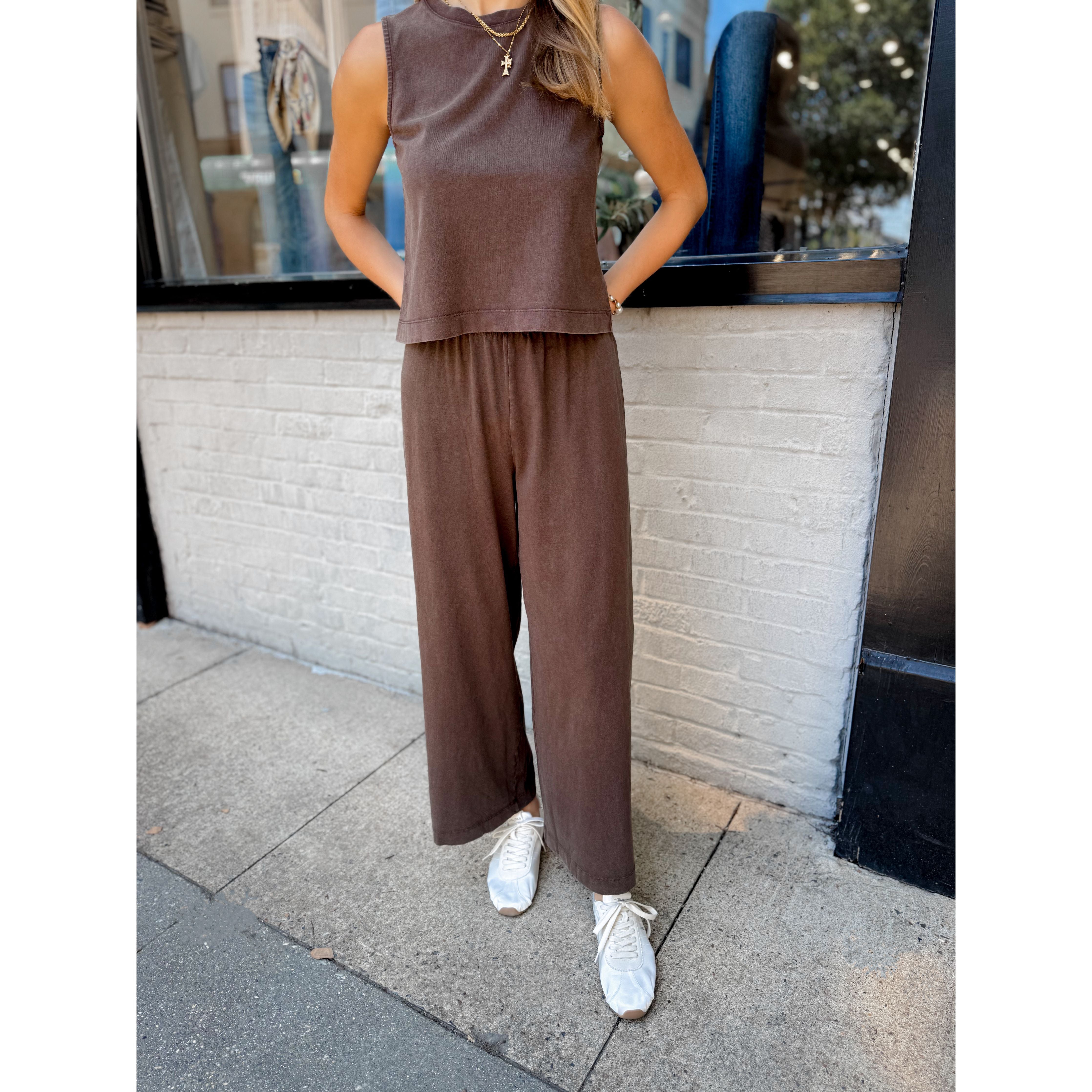 Scout Jersey Pant | Dark Chocolate - Joanna A. Boutique