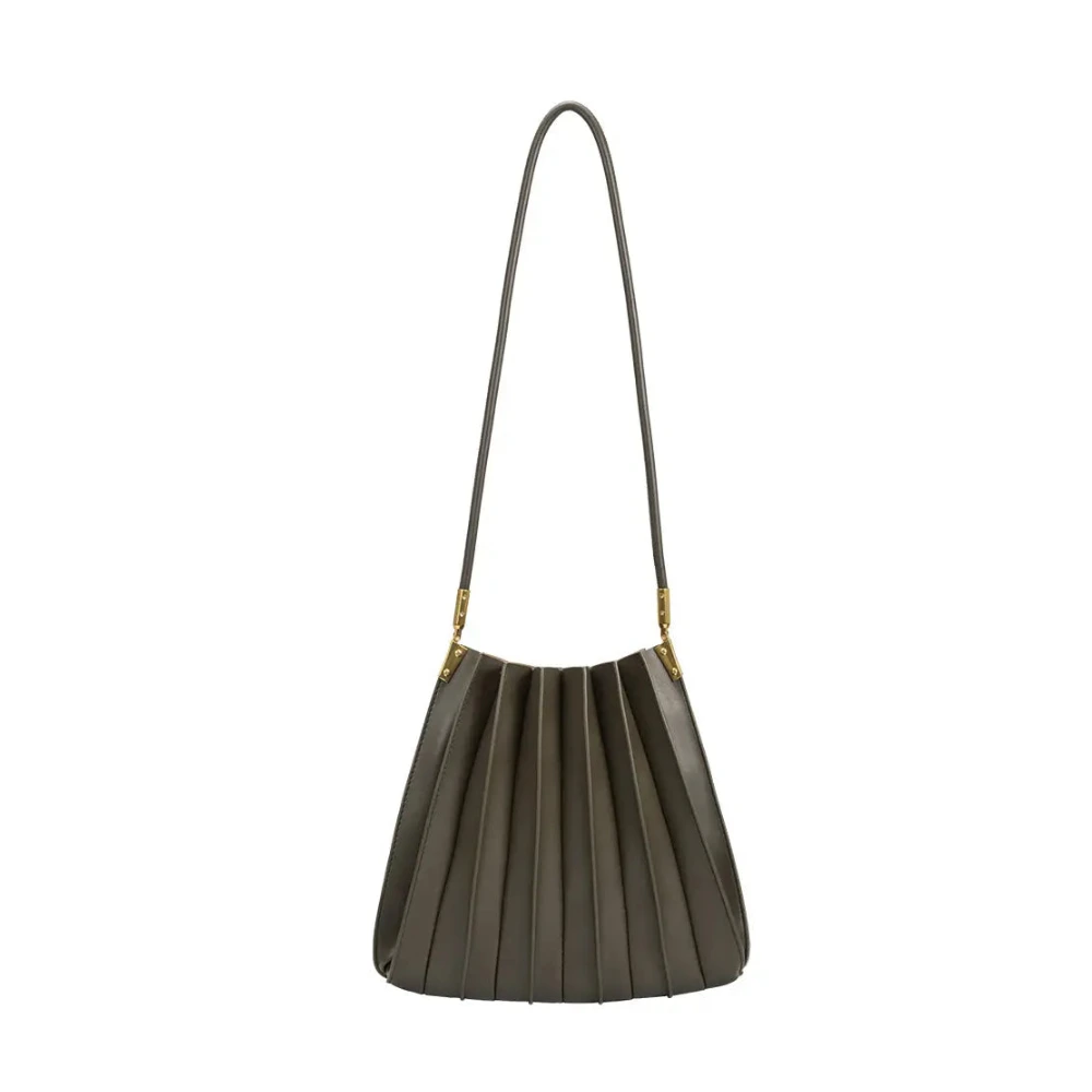 Carrie Pleated Shoulder Bag | Olive - Joanna A. Boutique