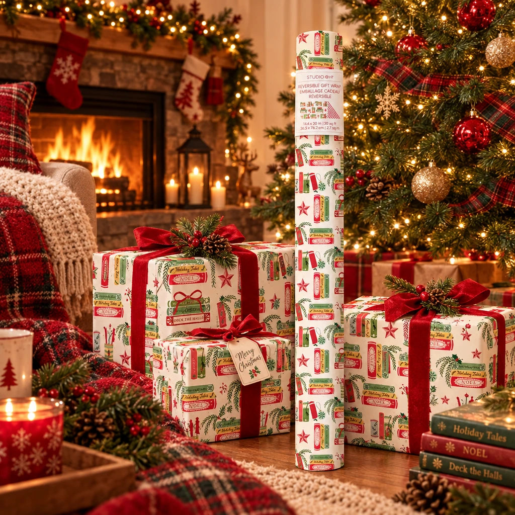 Bookish Reversible Gift Wrap - Joanna A. Boutique