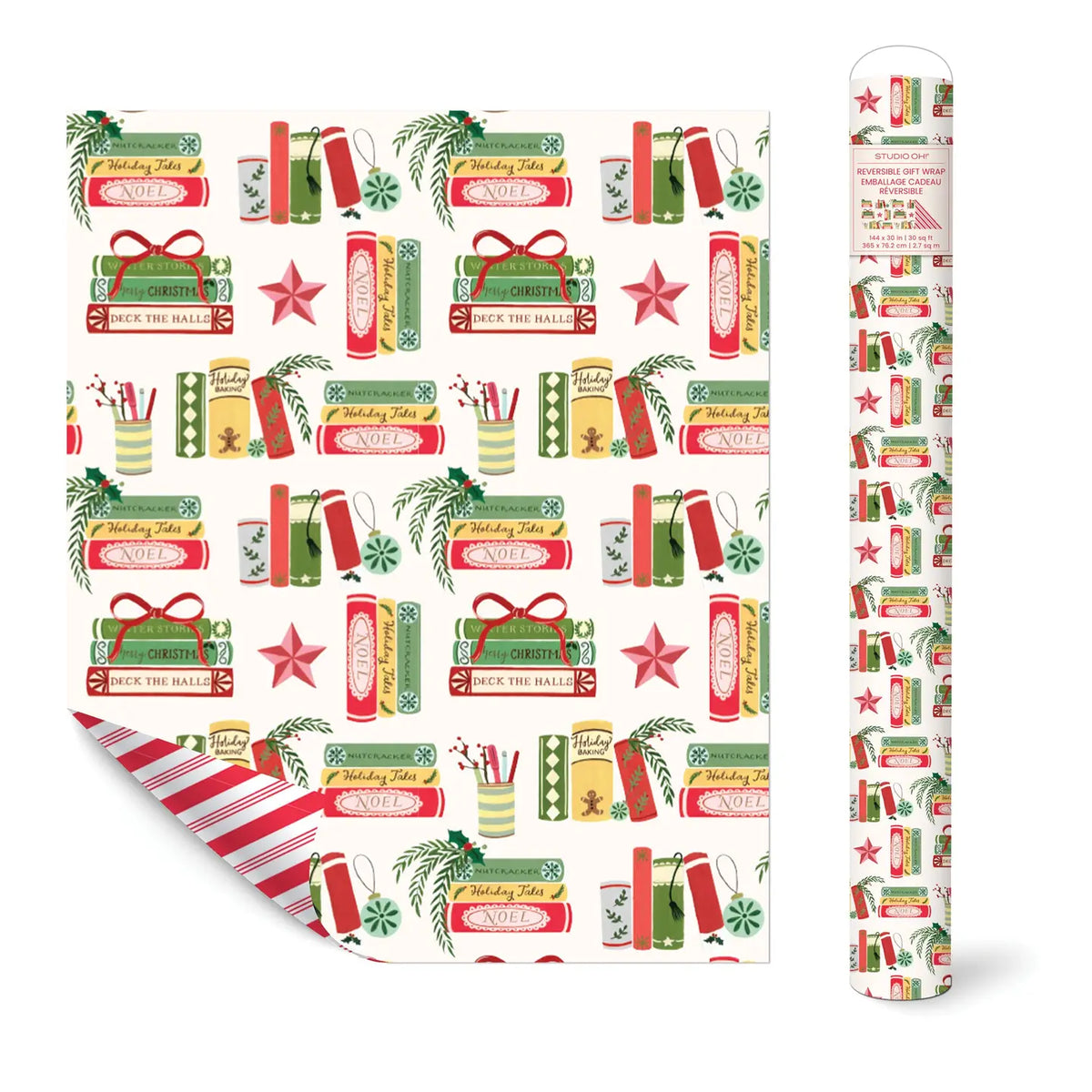 Bookish Reversible Gift Wrap - Joanna A. Boutique