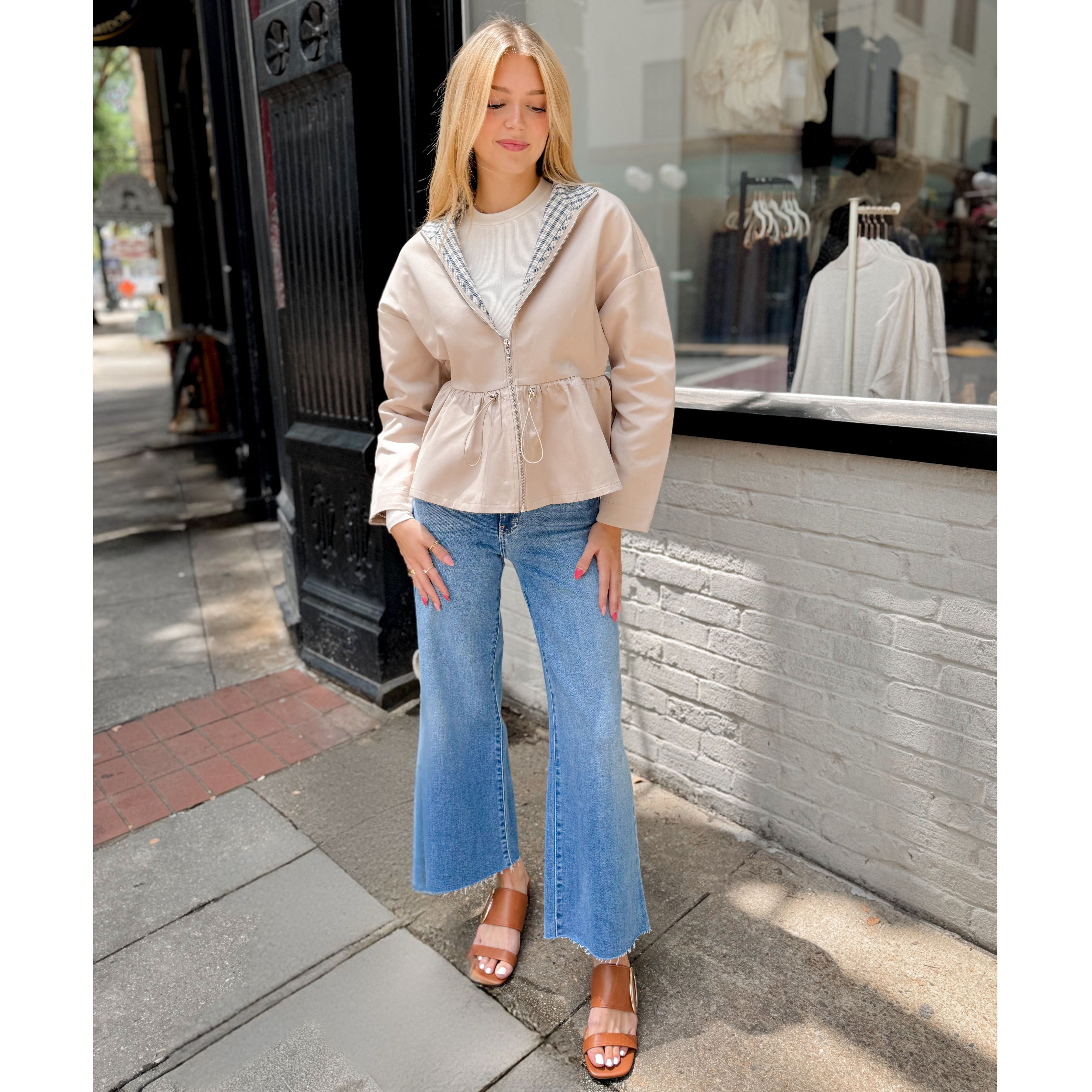 Cecilia Peplum Trench - Joanna A. Boutique