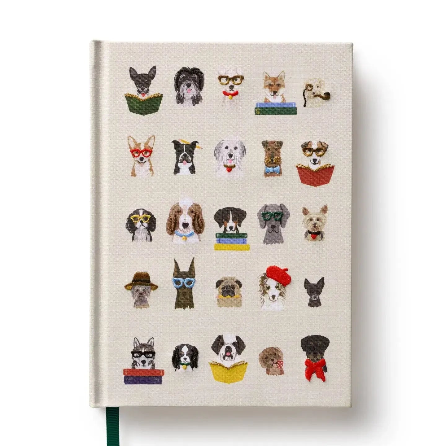 Studious Dogs Embroidered Journal - Joanna A. Boutique