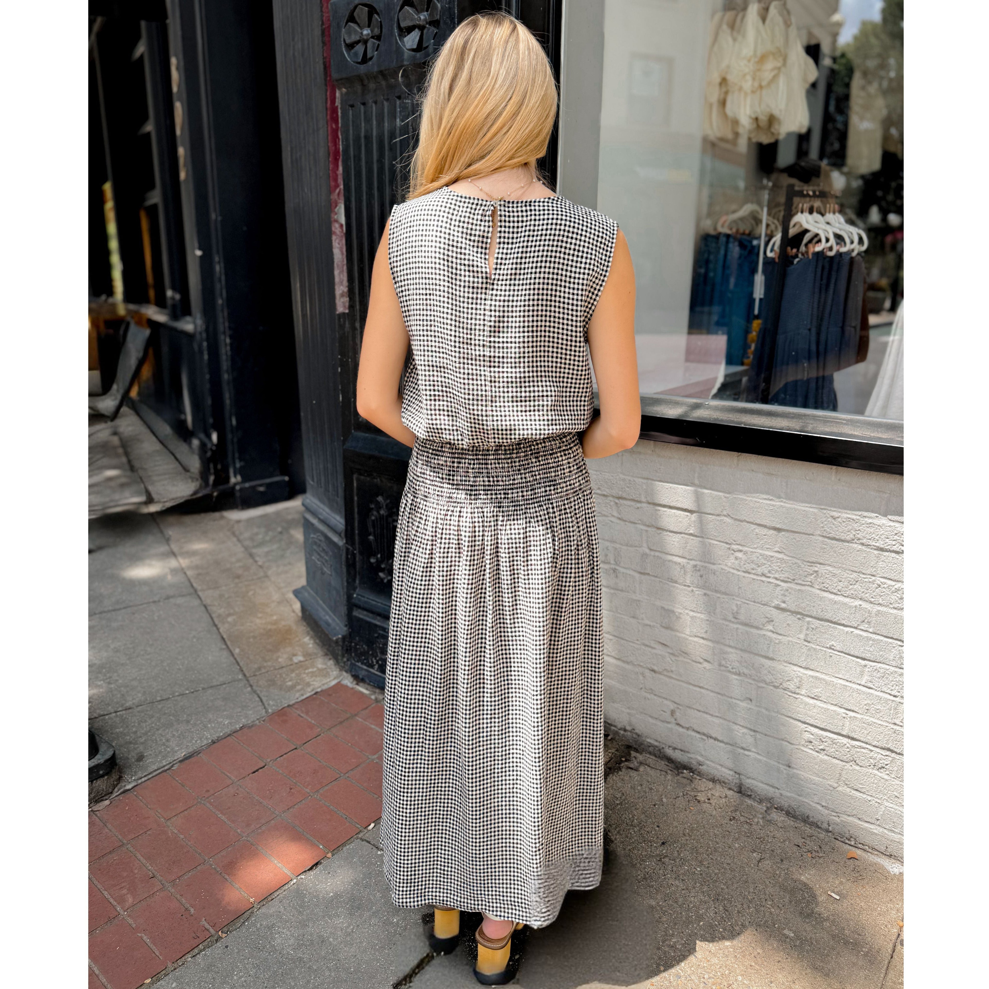 Brooke Gingham Maxi Skirt - Joanna A. Boutique
