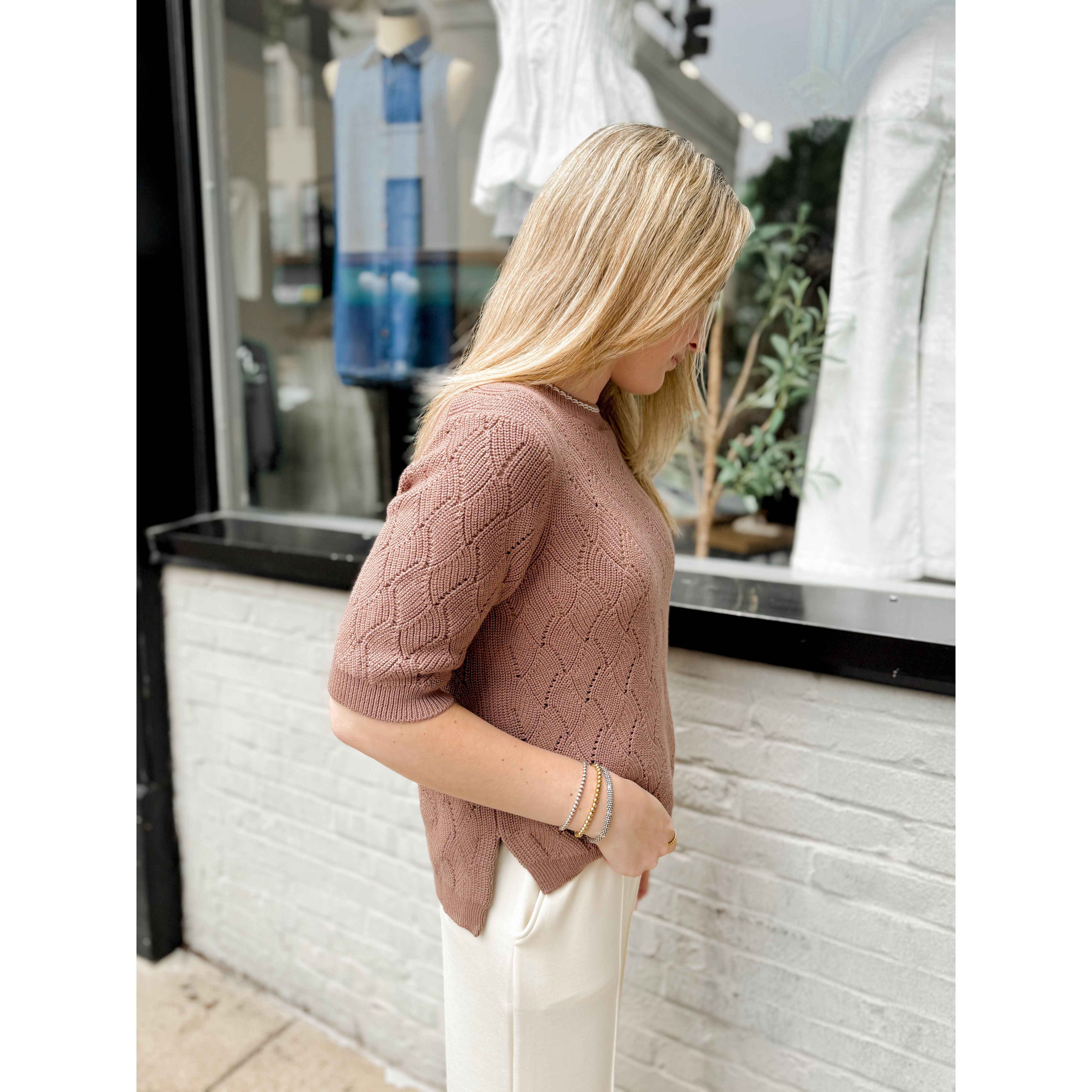 Agathe Knit Top | Brownie - Joanna A. Boutique