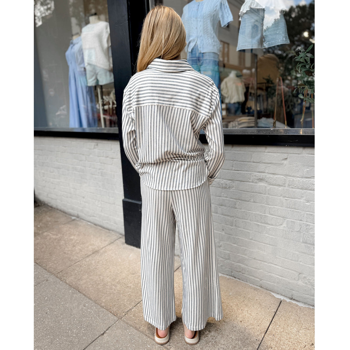 Scout Striped Knit Pant | Eclipse - Joanna A. Boutique