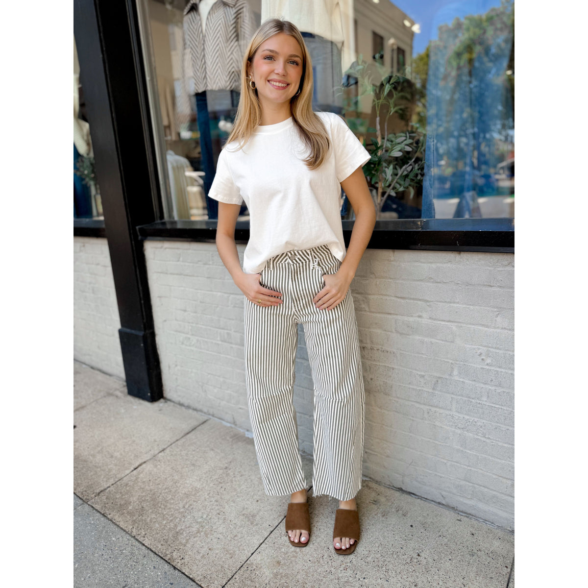Parker Striped Jeans - Joanna A. Boutique