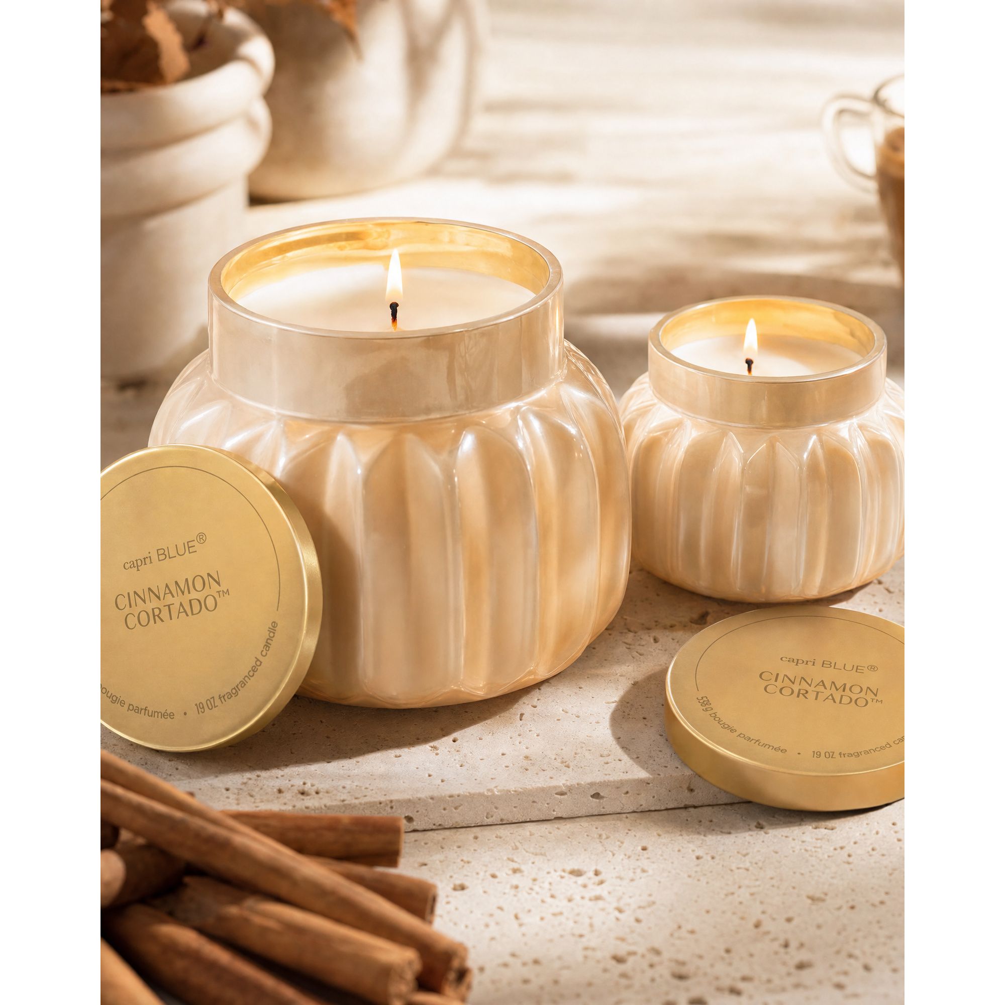 Capri Blue Cinnamon Cortado Candle | Petite - Joanna A. Boutique