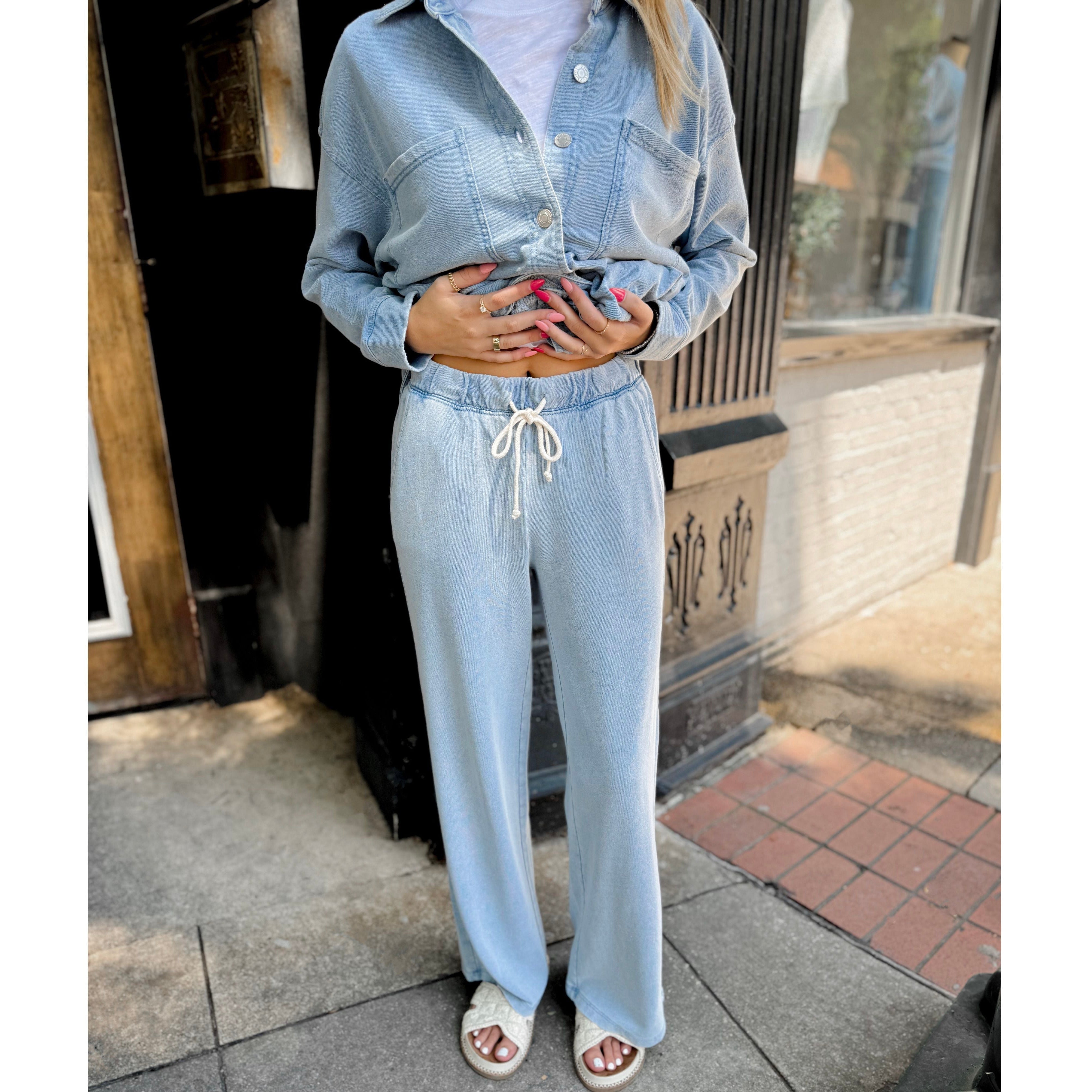 Hunter Knit Denim Pant | Ocean Air Indigo - Joanna A. Boutique