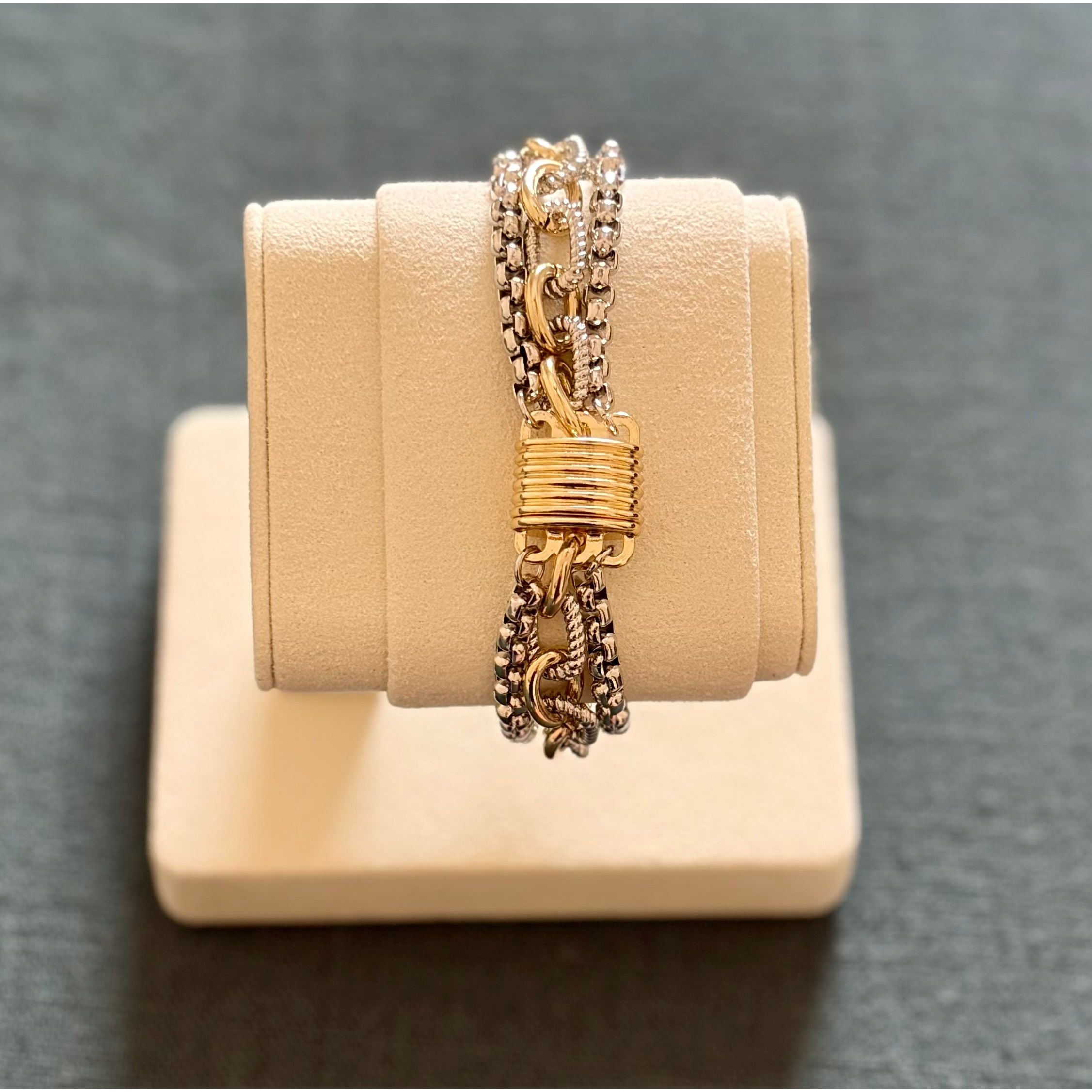2Tone Multi Link Bracelet - Joanna A. Boutique