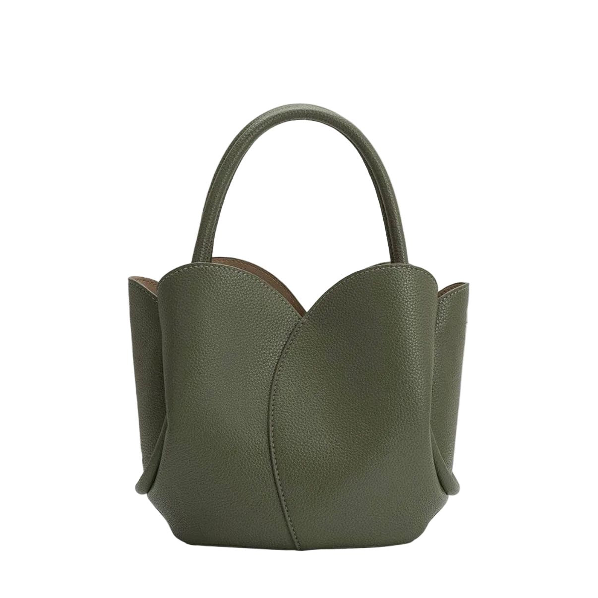 Tulip Vegan Leather Bag | Olive - Joanna A. Boutique
