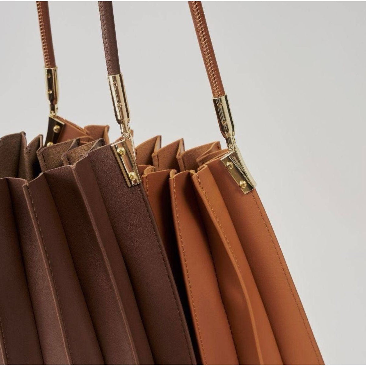 Carrie Pleated Shoulder Bag | Chocolate - Joanna A. Boutique