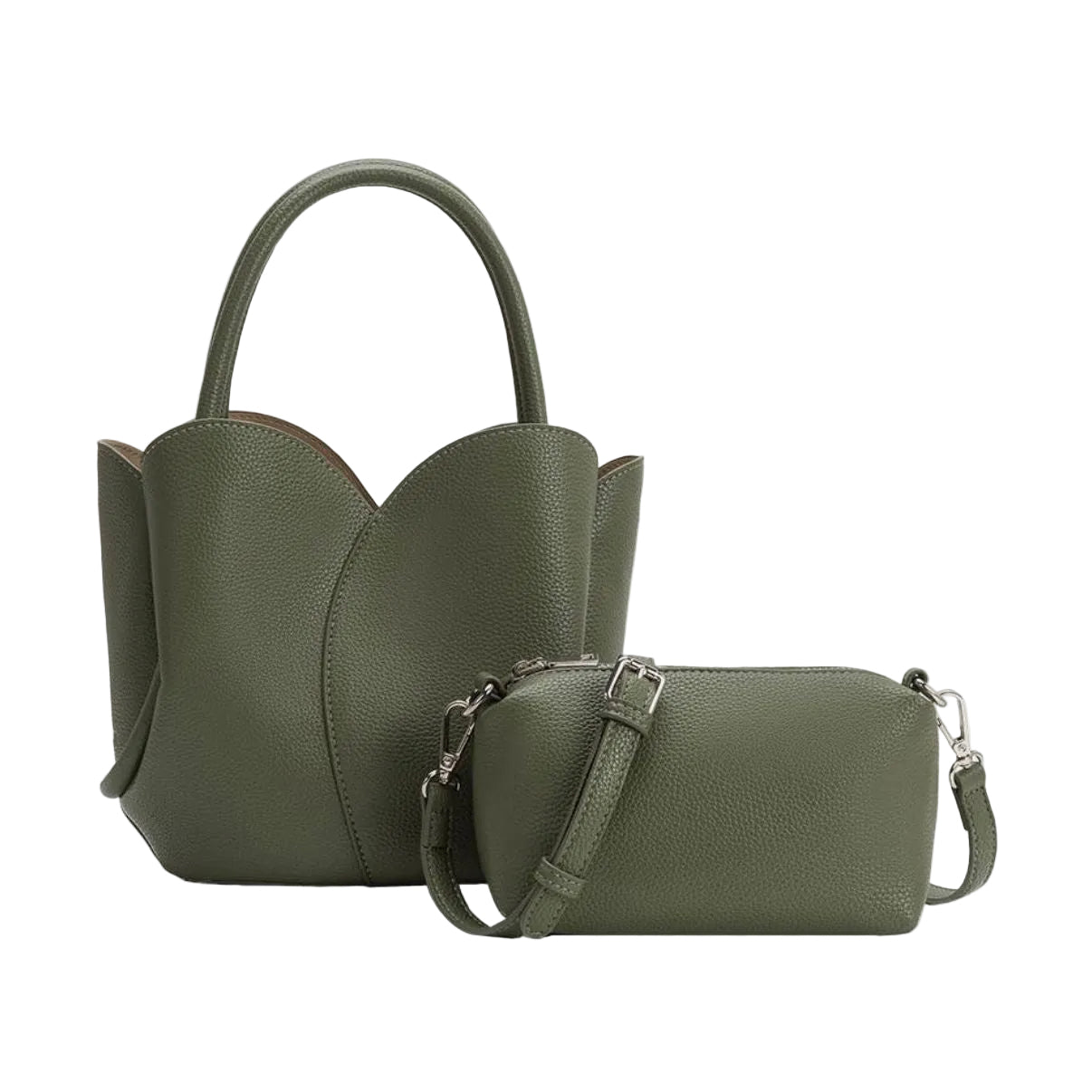 Tulip Vegan Leather Bag | Olive - Joanna A. Boutique