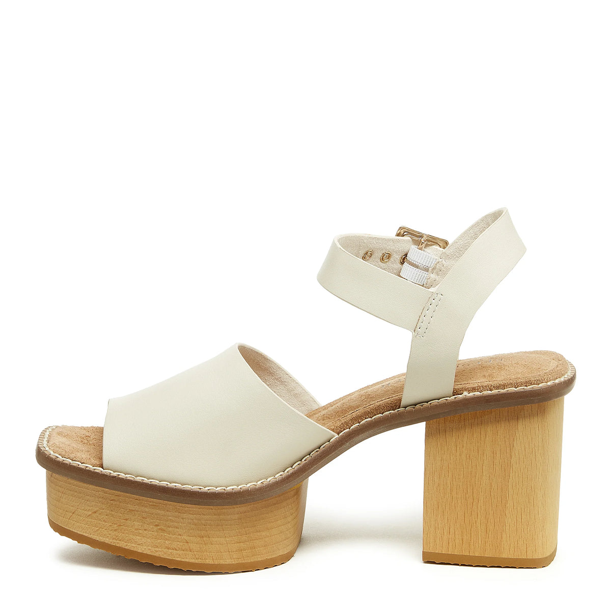 Groove Platform Sandal | Shell - Joanna A. Boutique