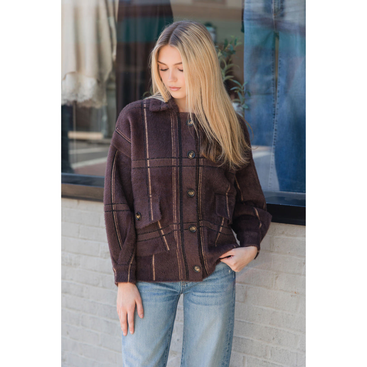 Lola Sweater Jacket | Oak - Joanna A. Boutique