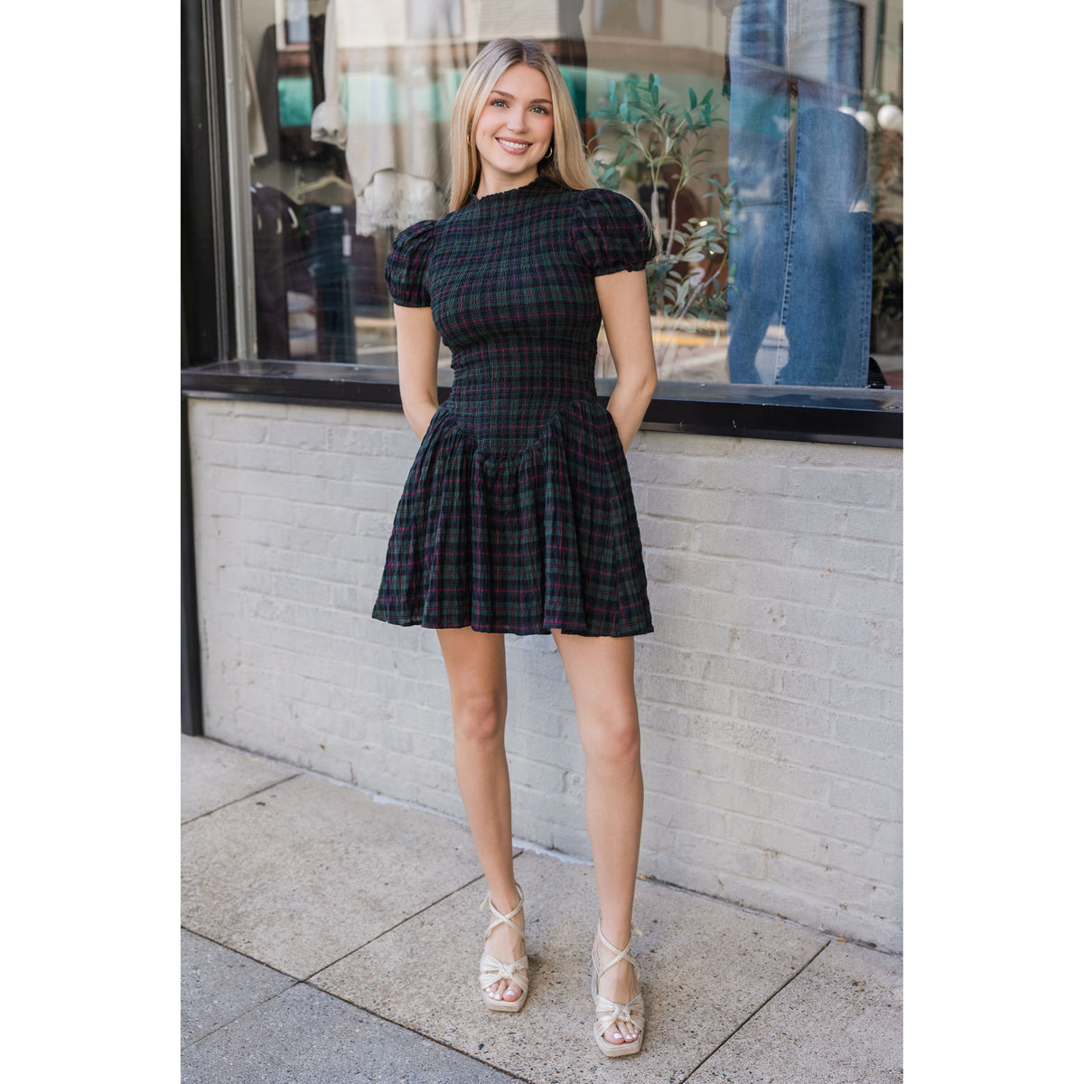 Rowan Plaid Mini Dress - Joanna A. Boutique