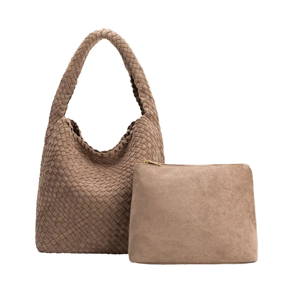 Johanna Suede Bag | Clay - Joanna A. Boutique