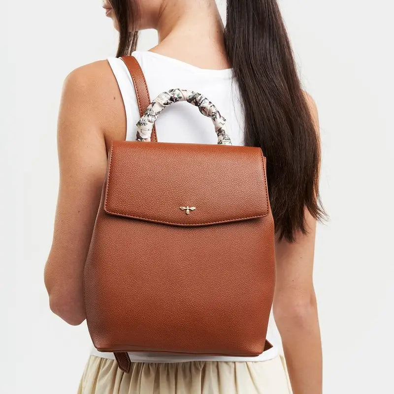 Laura Backpack | Tan - Joanna A. Boutique