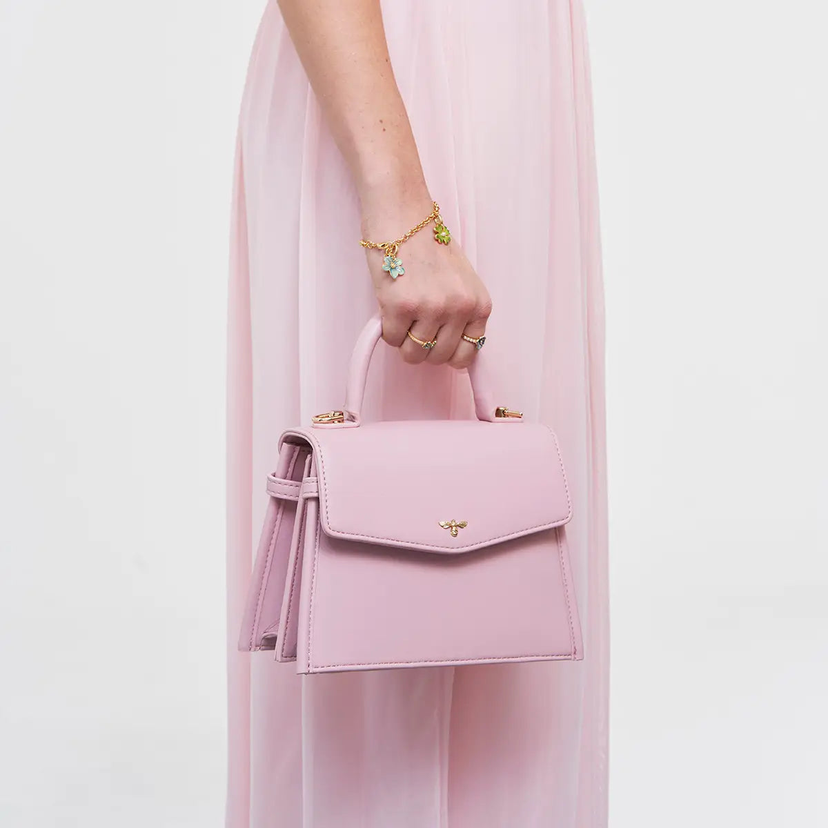 Pink Structured Mini Tote - Joanna A. Boutique