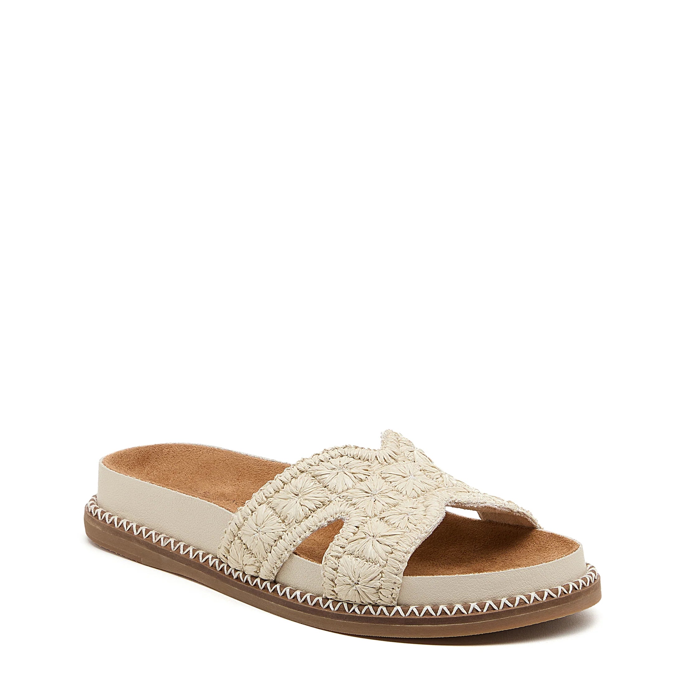 Shay Raffia Slide | Salt - Joanna A. Boutique